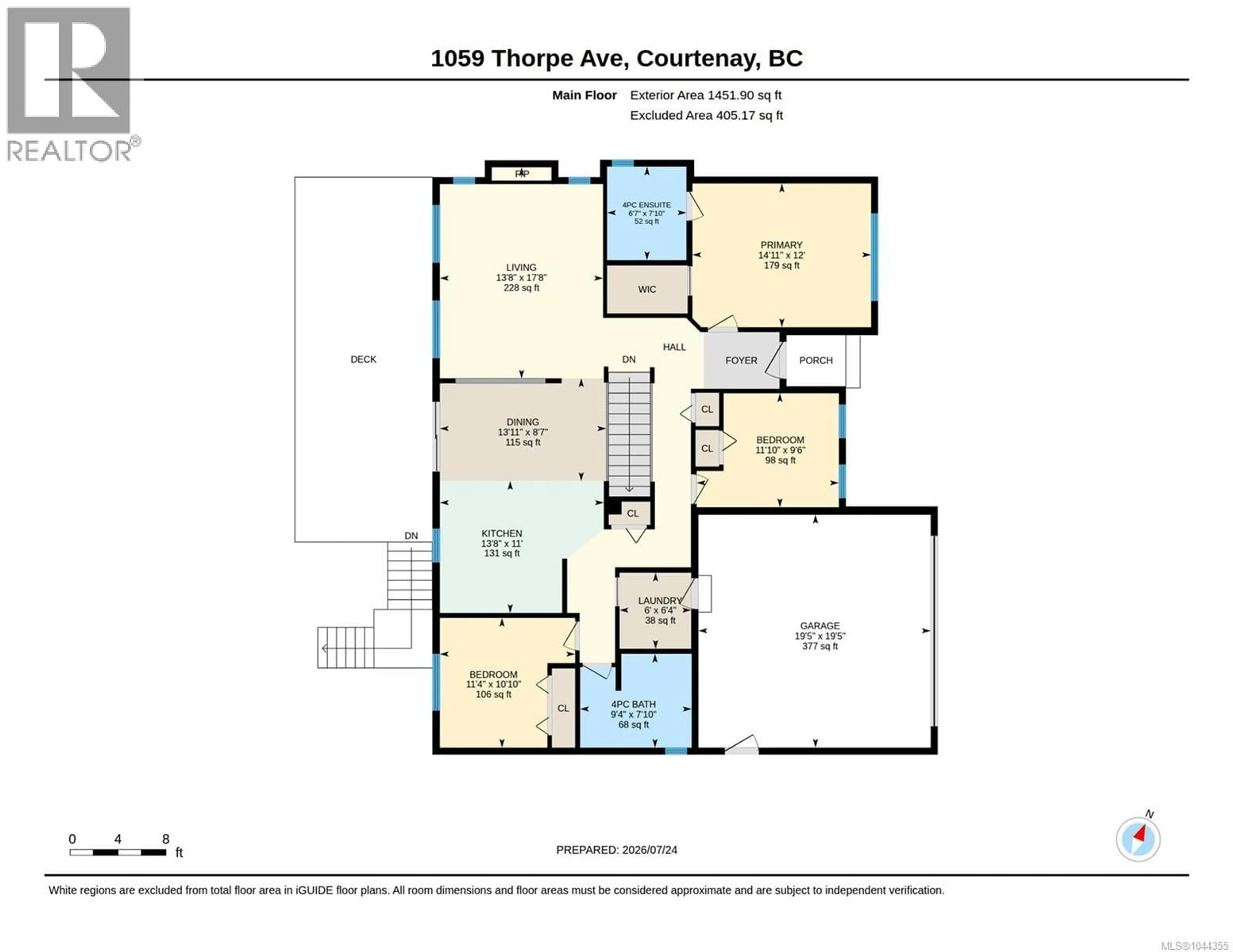 Floor plan for 1059 THORPE AVENUE, Courtenay British Columbia V9N7K7