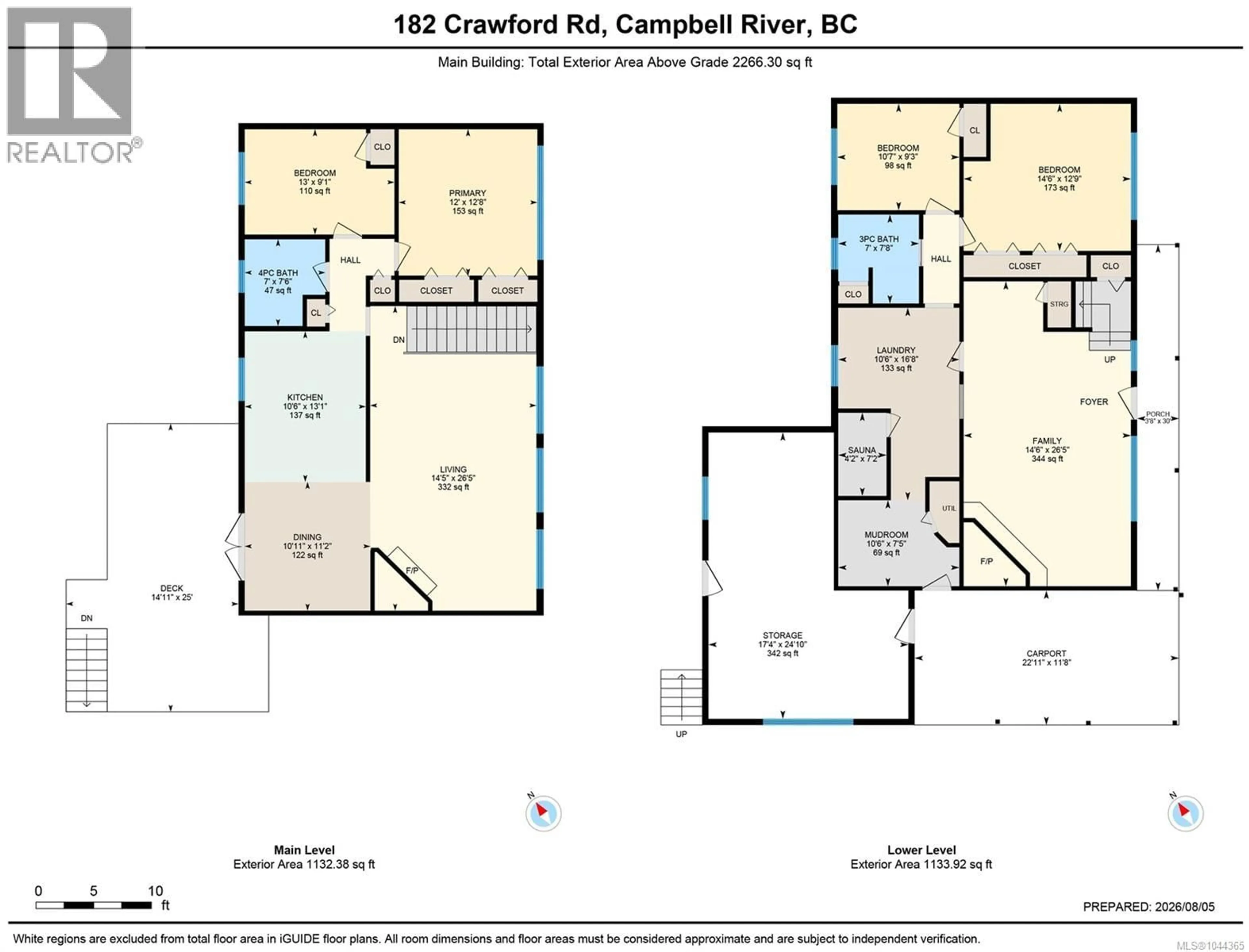 Floor plan for 182 CRAWFORD ROAD, Campbell River British Columbia V9H1K2