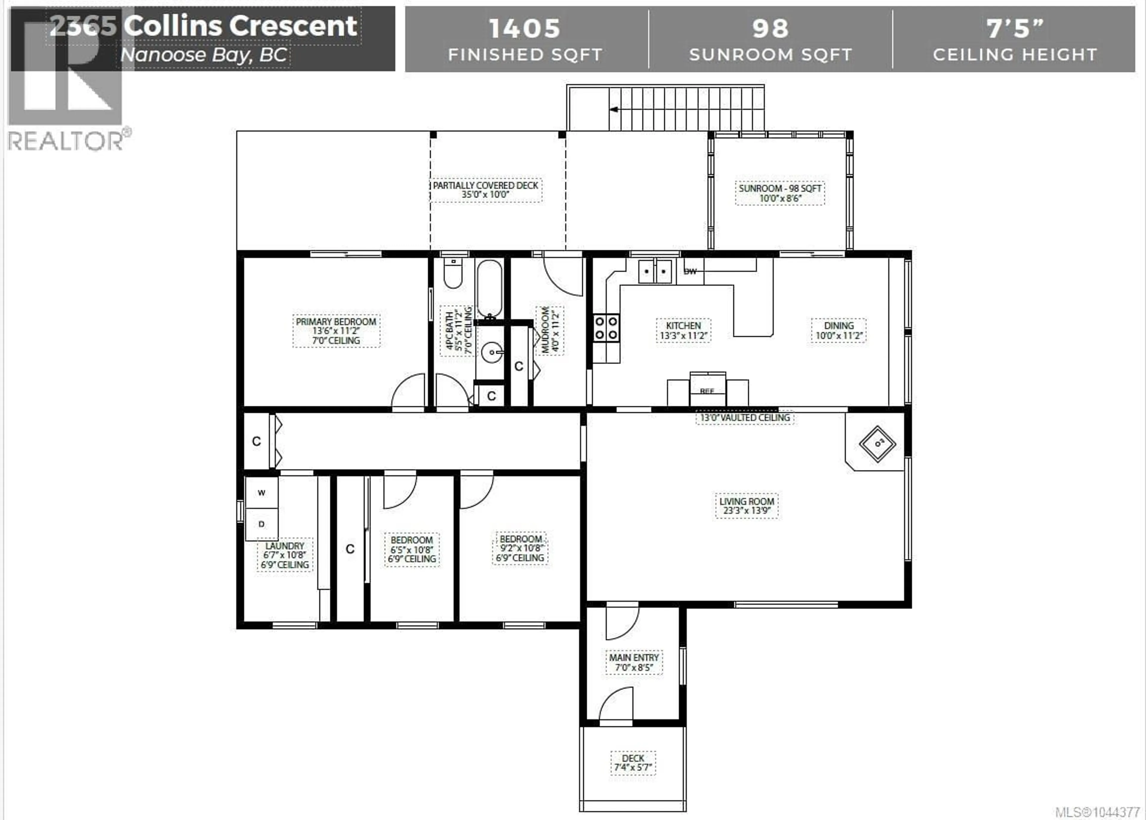 Floor plan for 2365 COLLINS CRESCENT, Nanoose Bay British Columbia V9P9J9