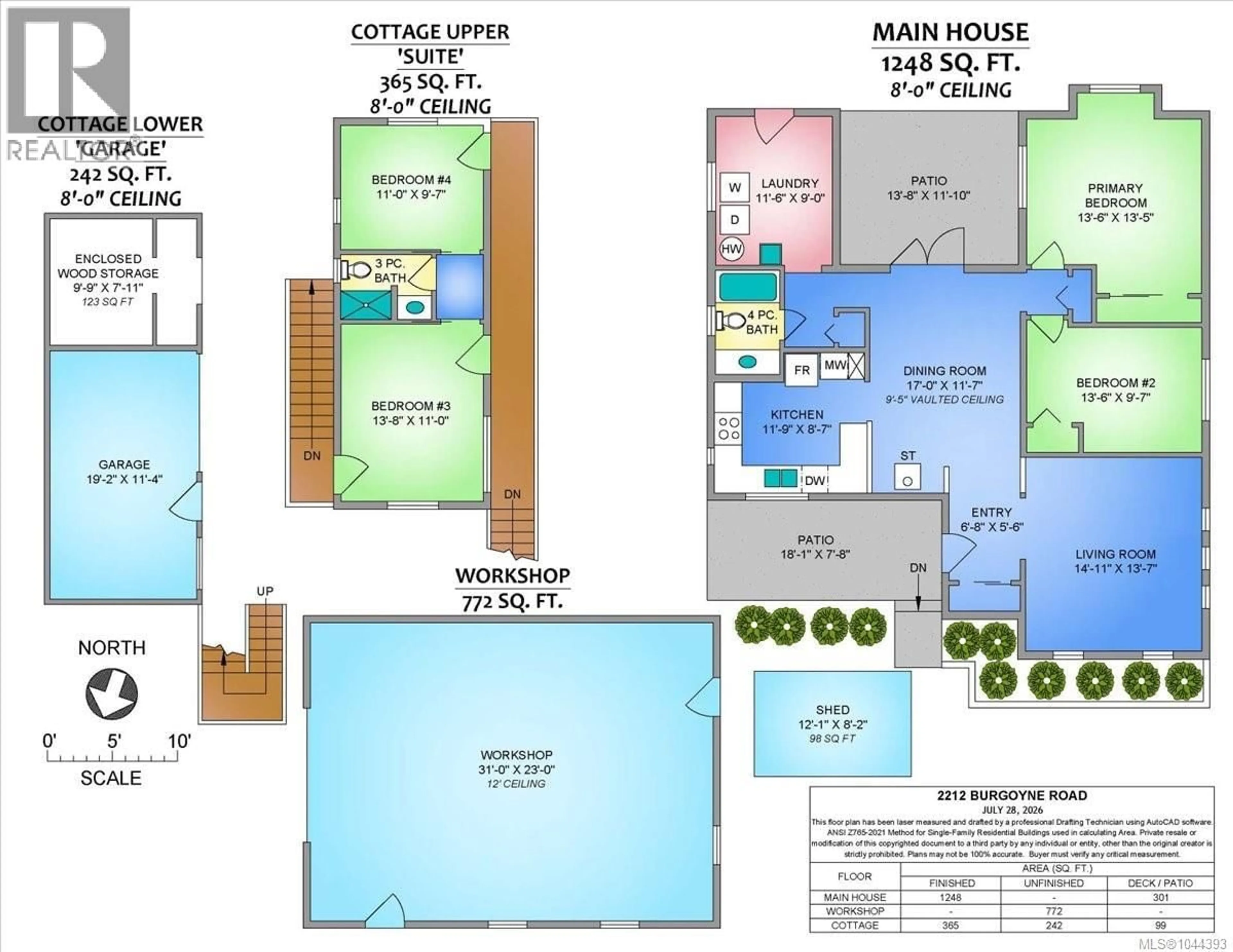 Floor plan for 2212 BURGOYNE ROAD, Coombs British Columbia V0R1M0