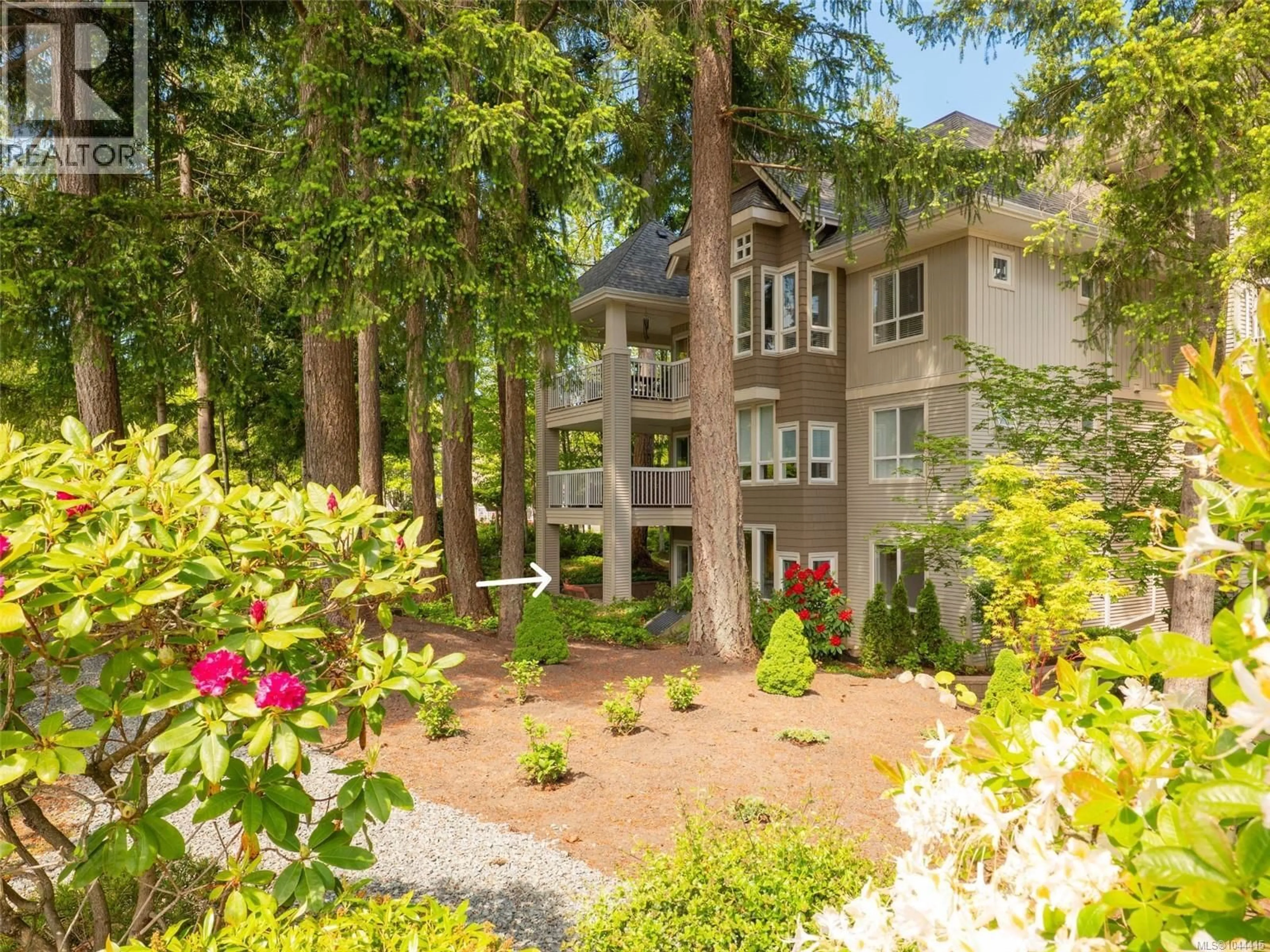 Patio, forest/trees view for 111 - 5685 EDGEWATER LANE, Nanaimo British Columbia V9T6K3