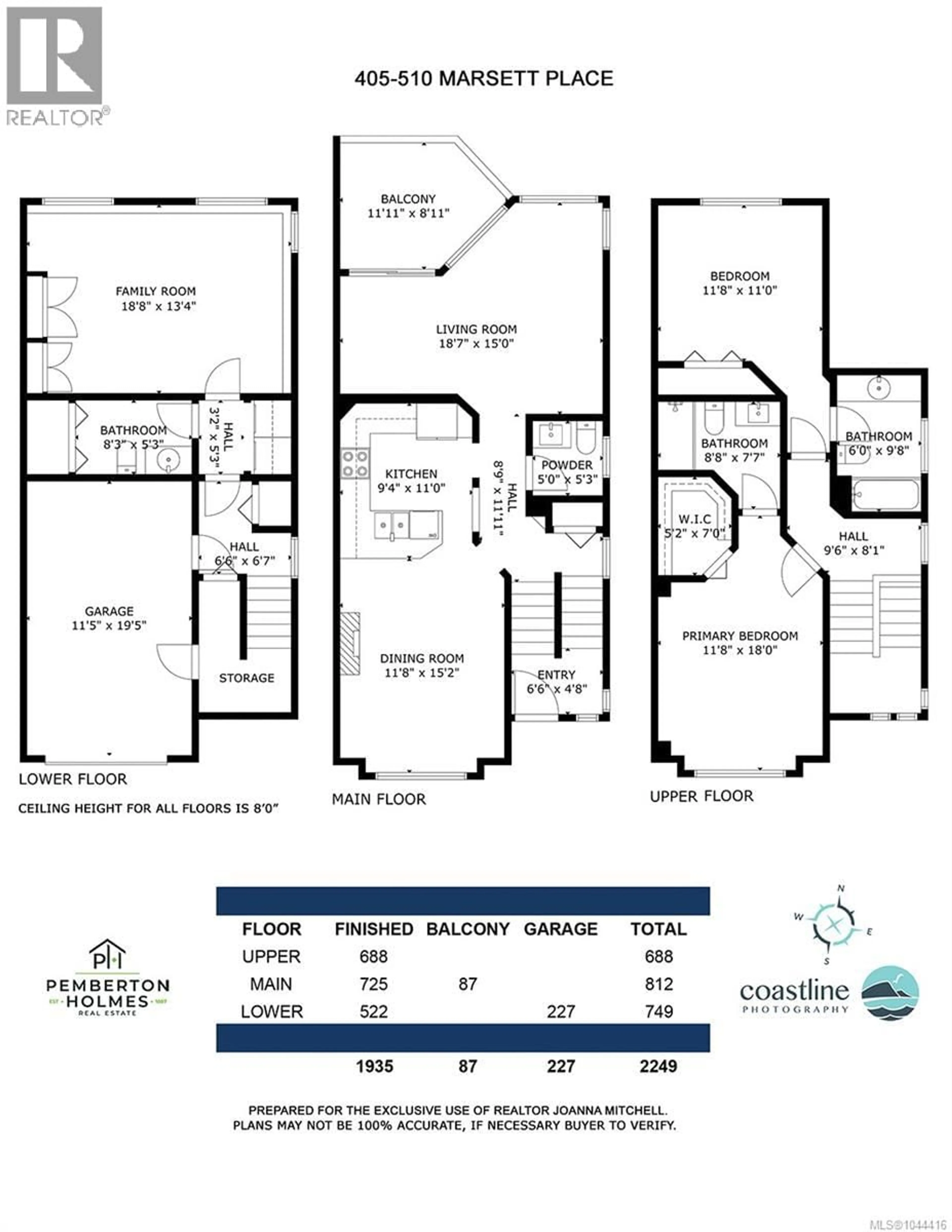 Floor plan for 405 - 510 MARSETT PLACE, Saanich British Columbia V8Z7J1