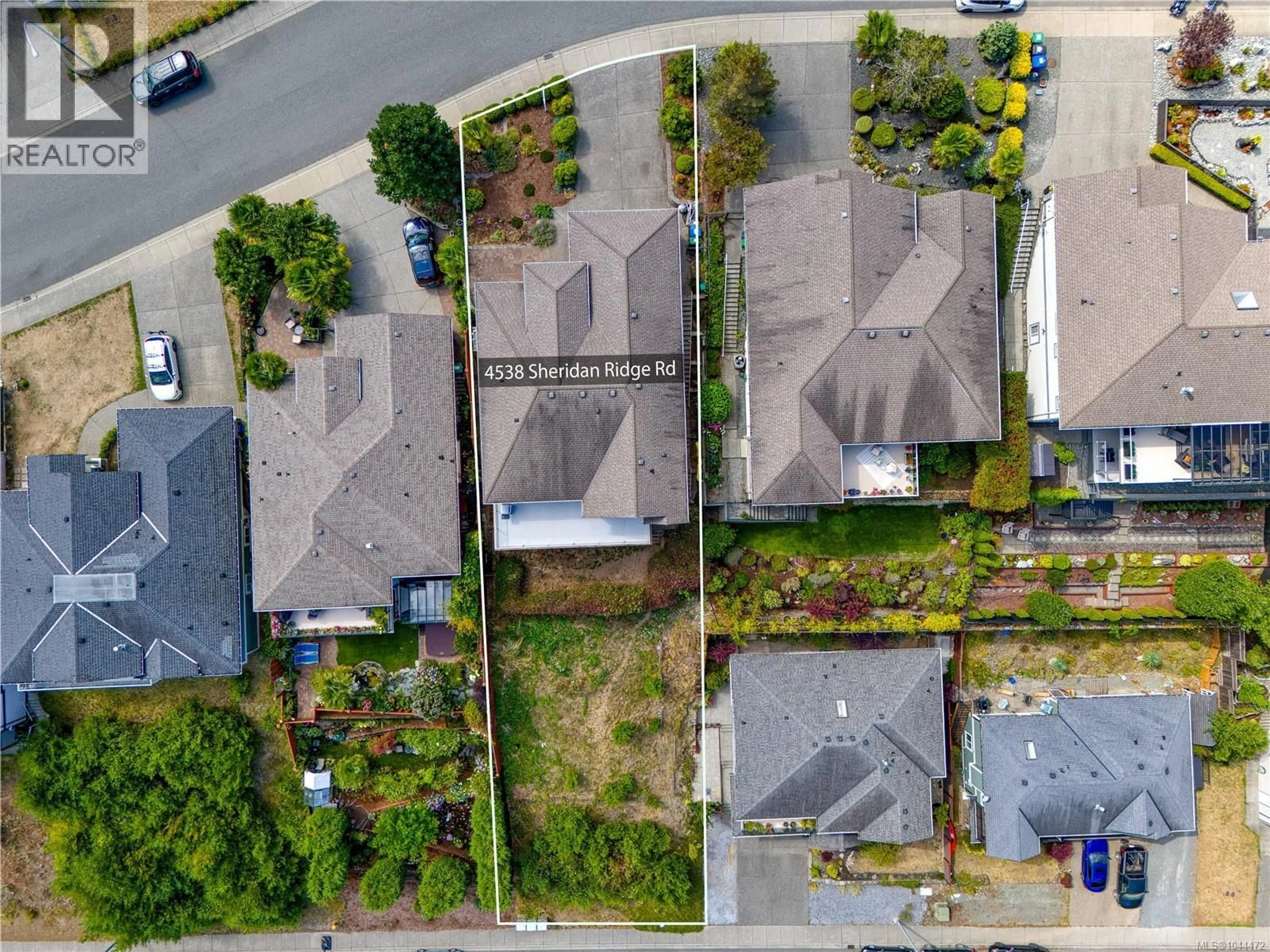 A pic from outside/outdoor area/front of a property/back of a property/a pic from drone, street for 4538 SHERIDAN RIDGE ROAD, Nanaimo British Columbia V9T6S7