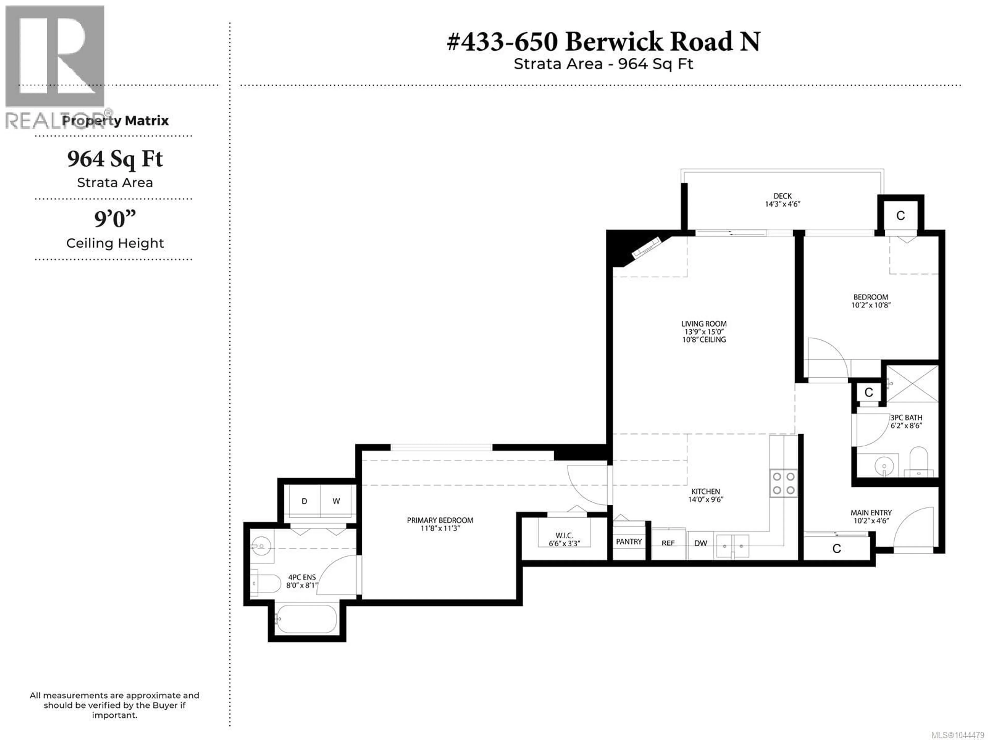 Floor plan for 433 - 650 BERWICK ROAD NORTH, Qualicum Beach British Columbia V9K2T8