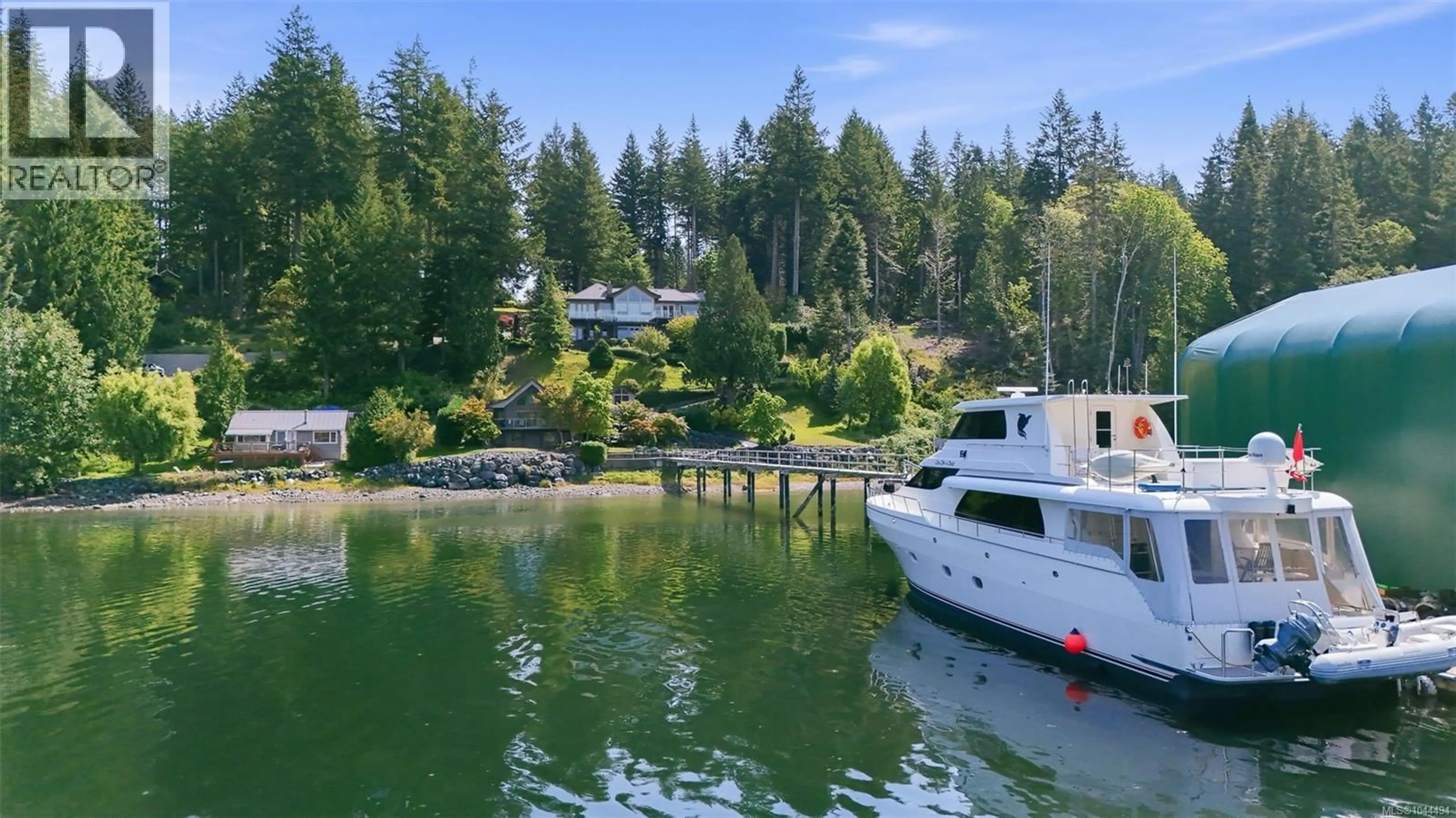 A pic from outside/outdoor area/front of a property/back of a property/a pic from drone, water/lake/river/ocean view for 1157 WEST ROAD, Quadra Island British Columbia V0N2P0