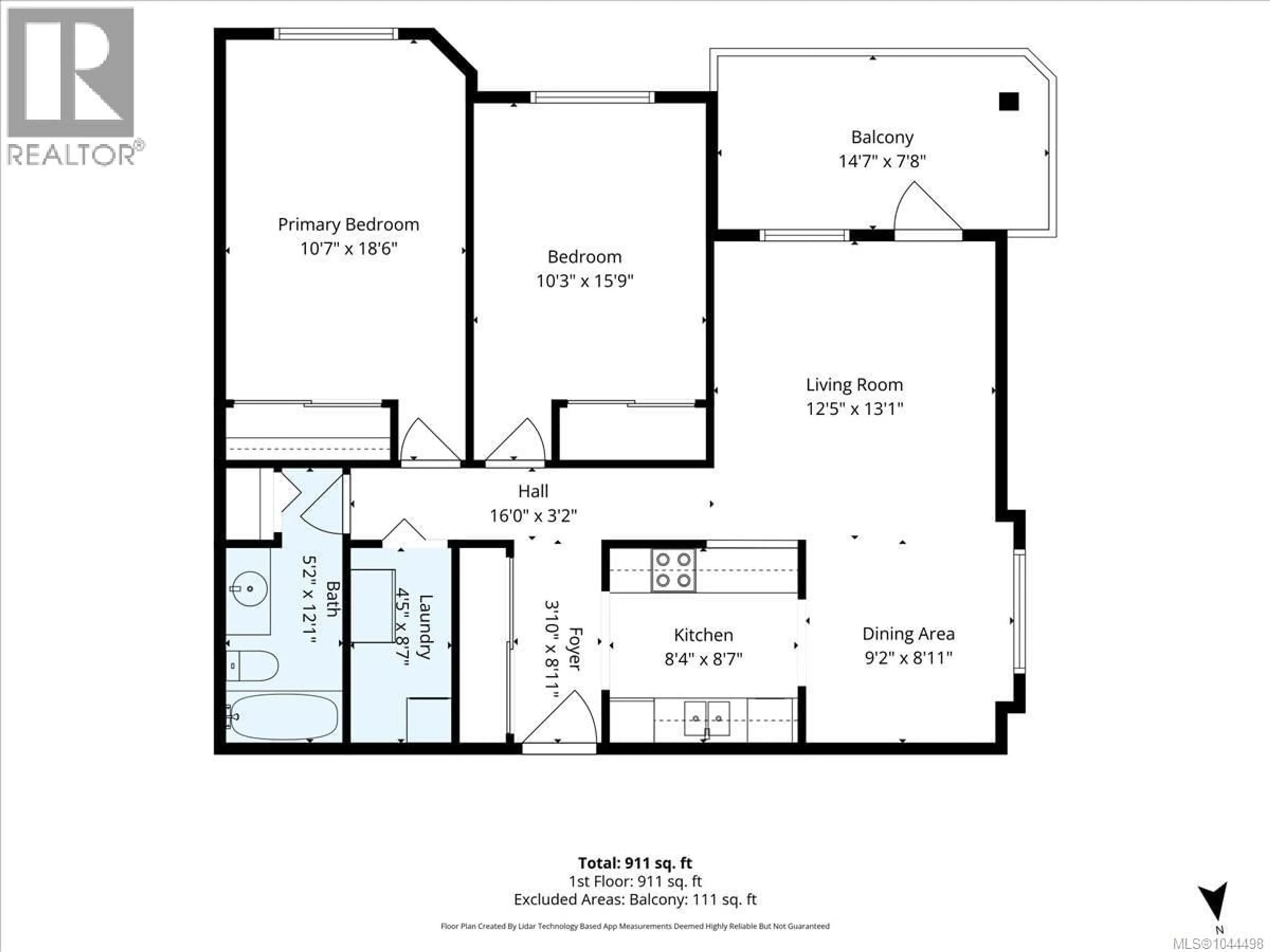 Floor plan for 307 - 1631 DUFFERIN CRESCENT, Nanaimo British Columbia V9S5T4