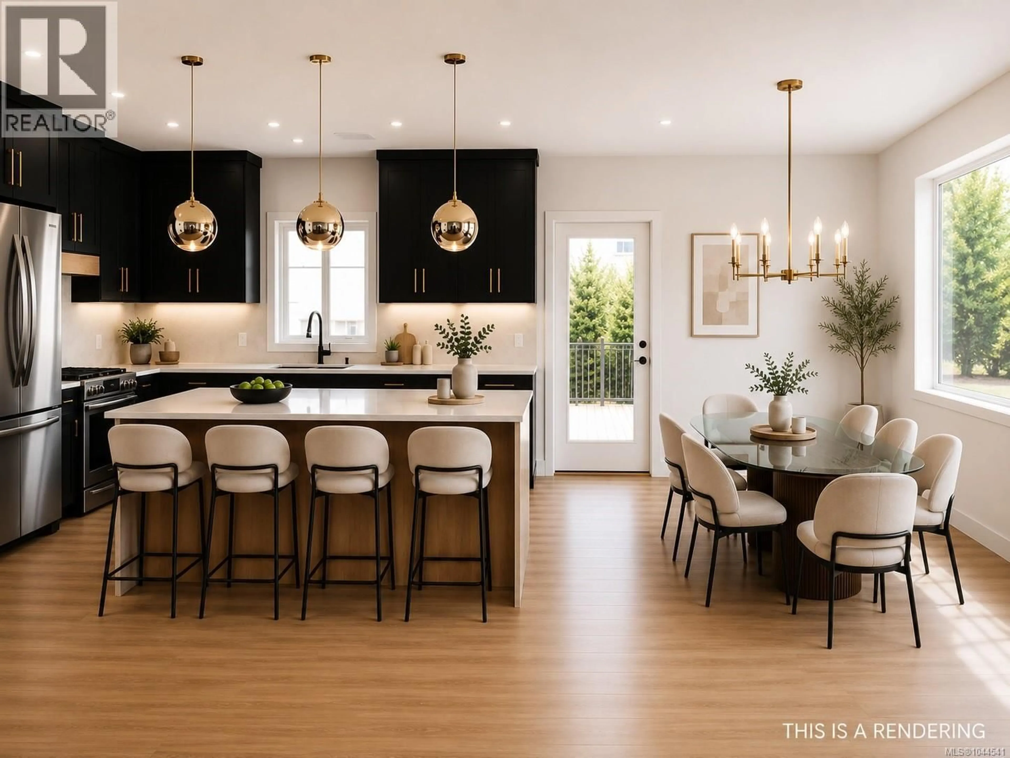 Open concept kitchen, wood/laminate floor for 104 - 614 ATKINS AVENUE, Langford British Columbia V9B3A3