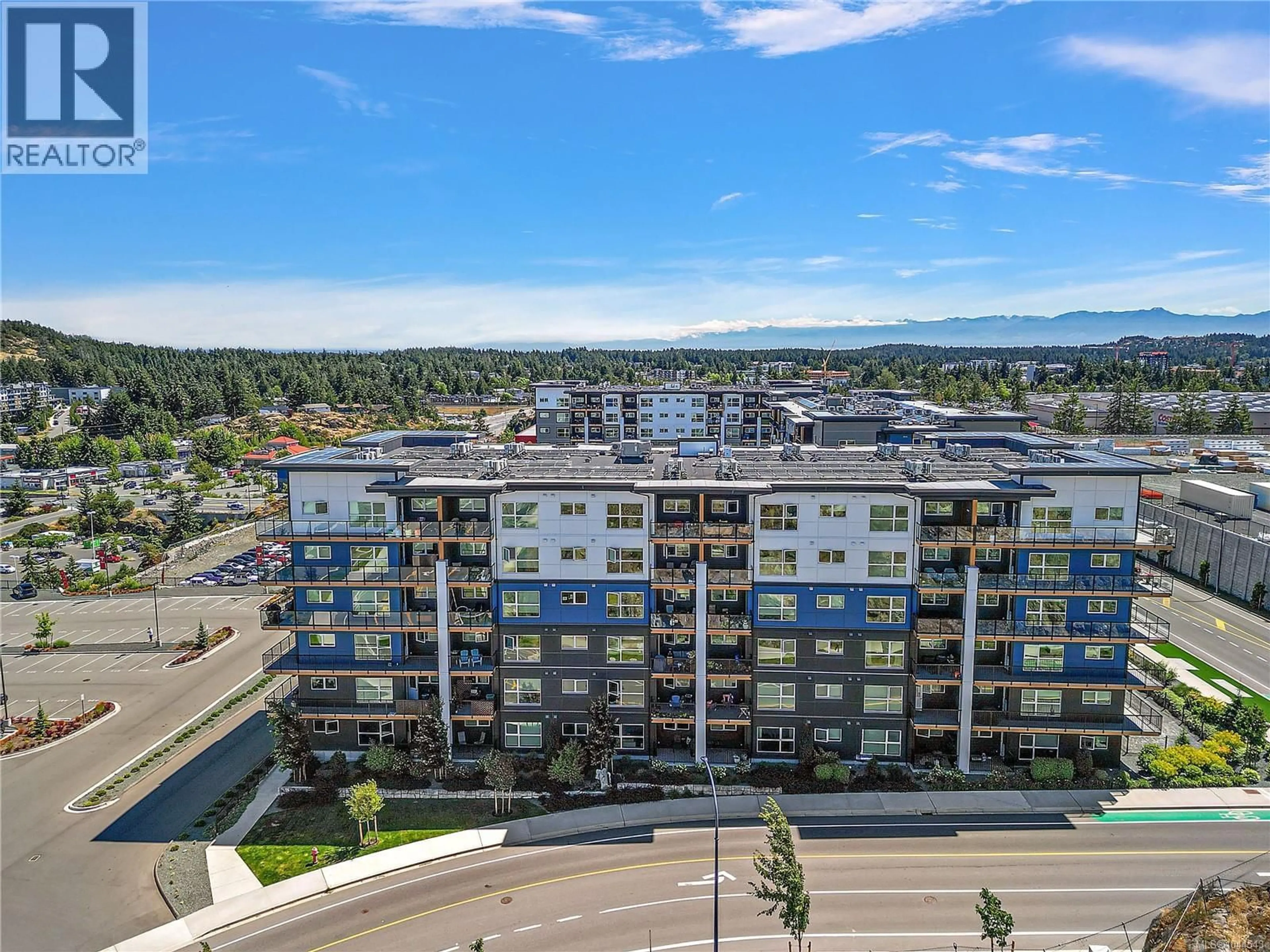 A pic from outside/outdoor area/front of a property/back of a property/a pic from drone, city buildings view from balcony for 412 - 2461 GATEWAY ROAD, Langford British Columbia V9B6M6