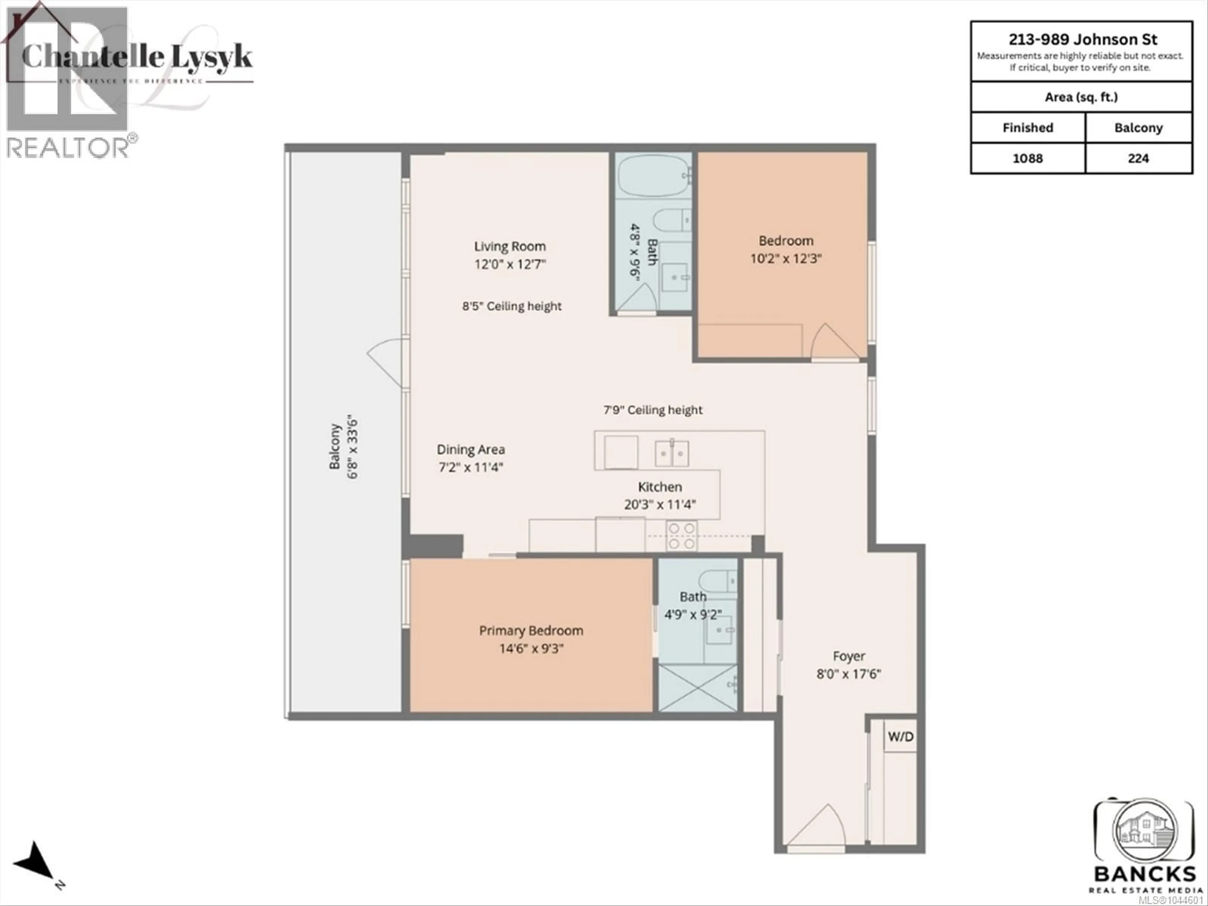 Floor plan for 213 - 989 JOHNSON STREET, Victoria British Columbia V8V0E3