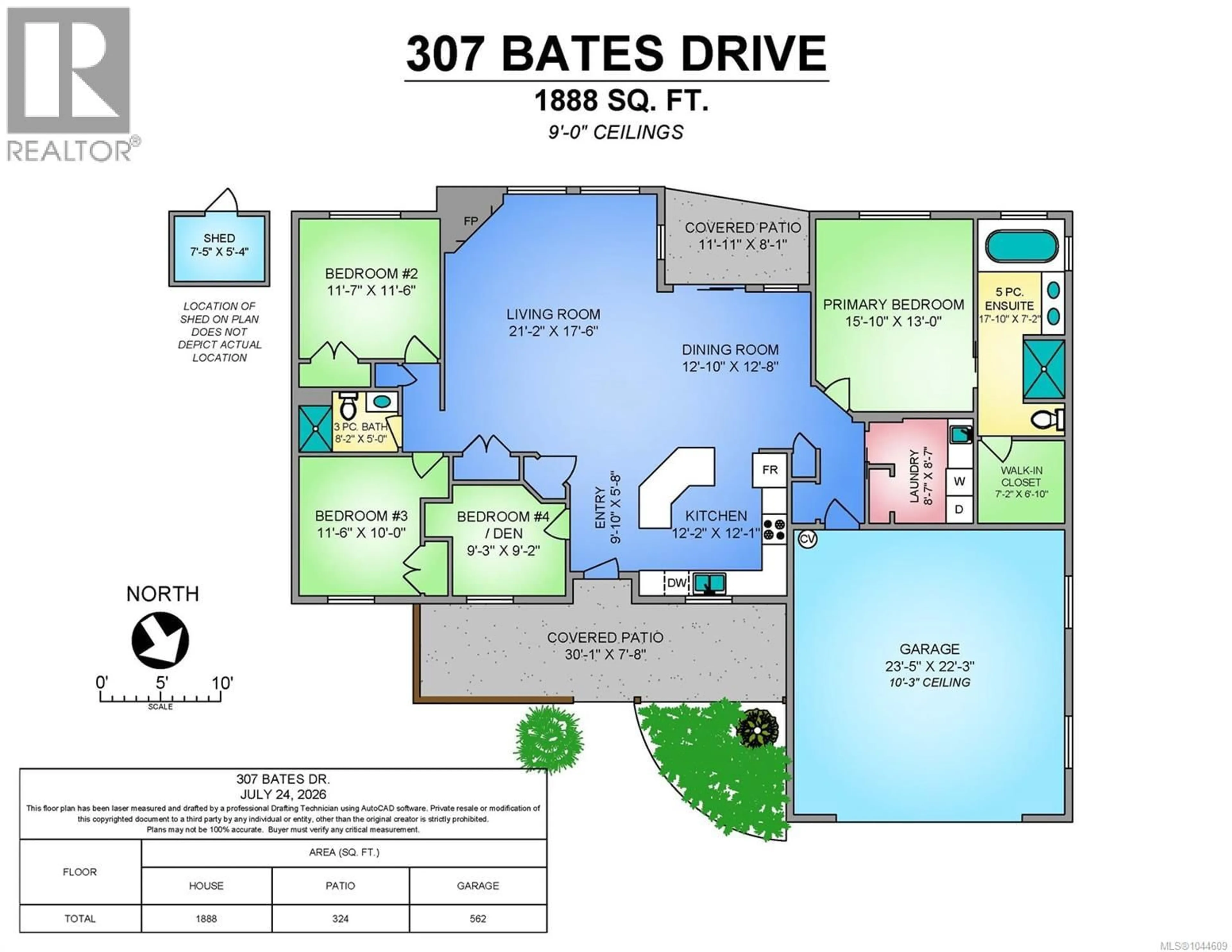 Floor plan for 307 BATES DRIVE, Fanny Bay British Columbia V0R1W0