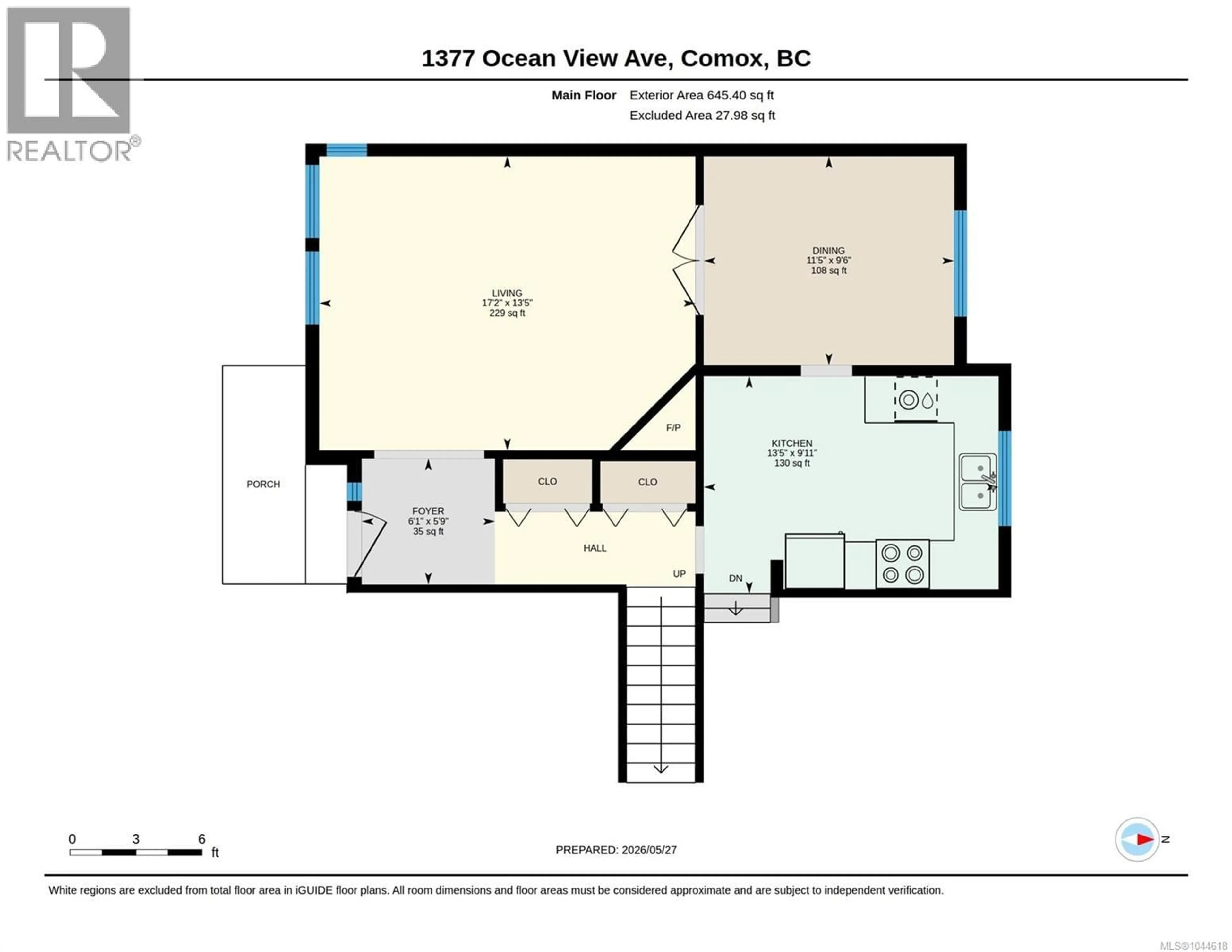 Floor plan for 1377 OCEAN VIEW AVENUE, Comox British Columbia V9M3R2