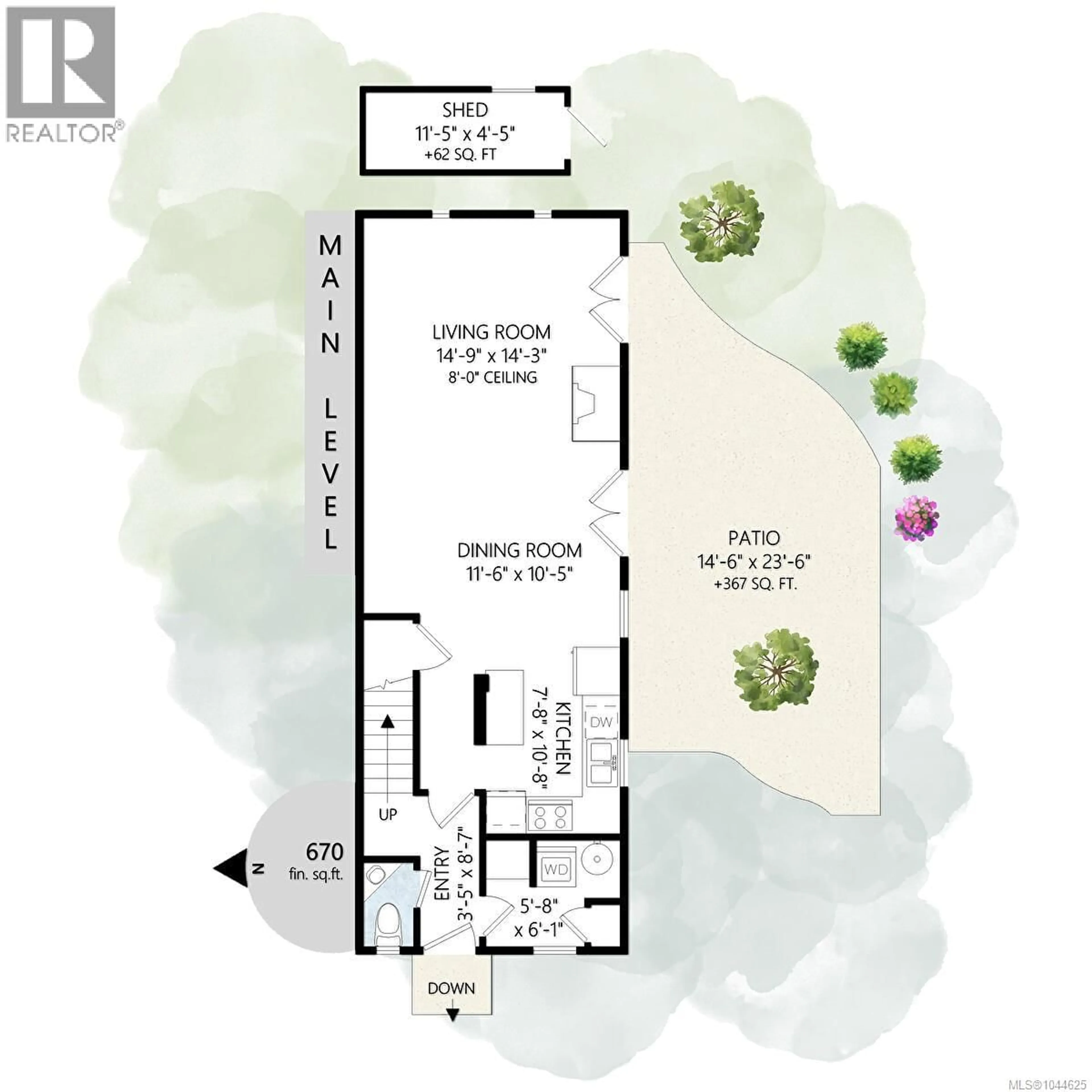 Floor plan for B - 1601 HAULTAIN STREET, Victoria British Columbia V8R2K6