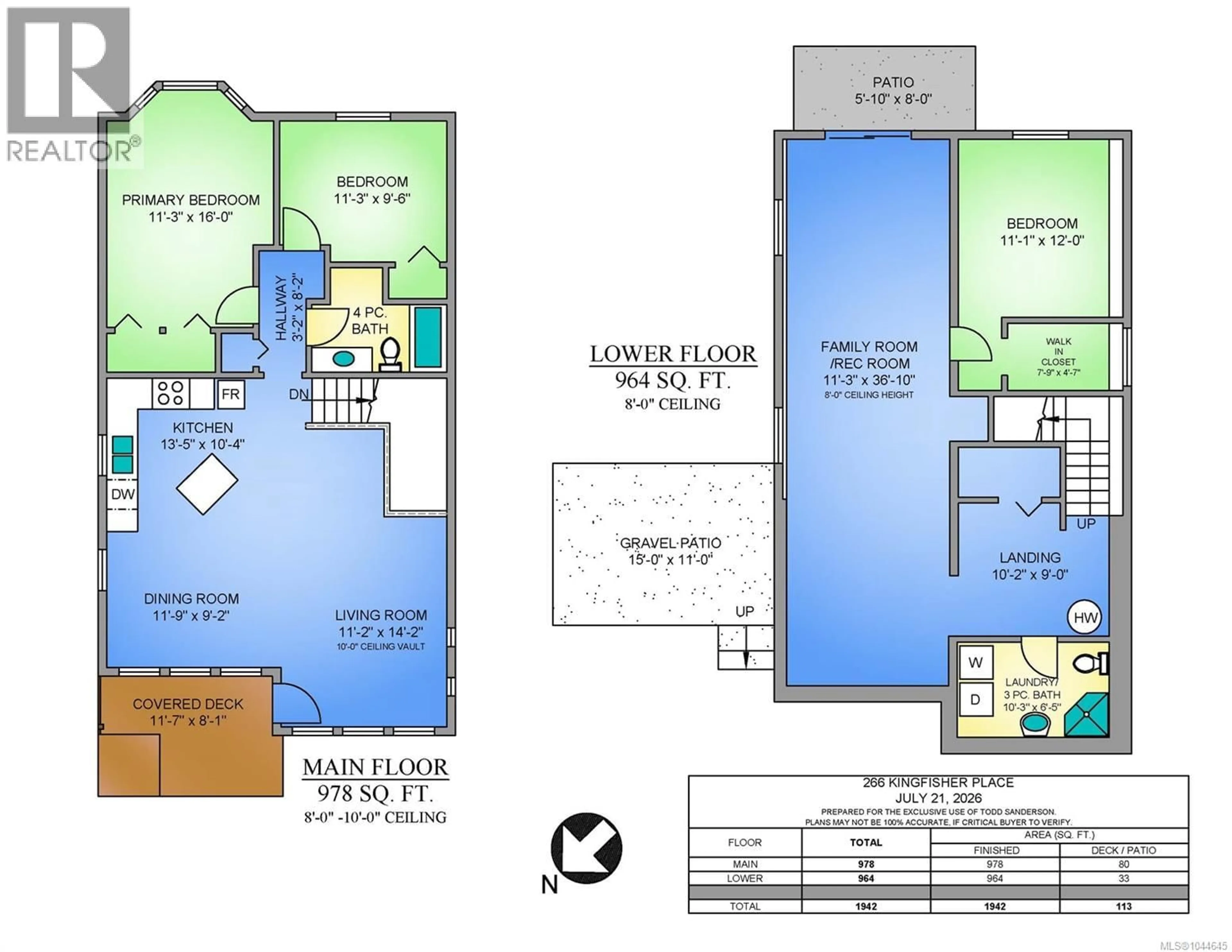 Floor plan for 266 KINGFISHER PLACE, Lake Cowichan British Columbia V0R2G0