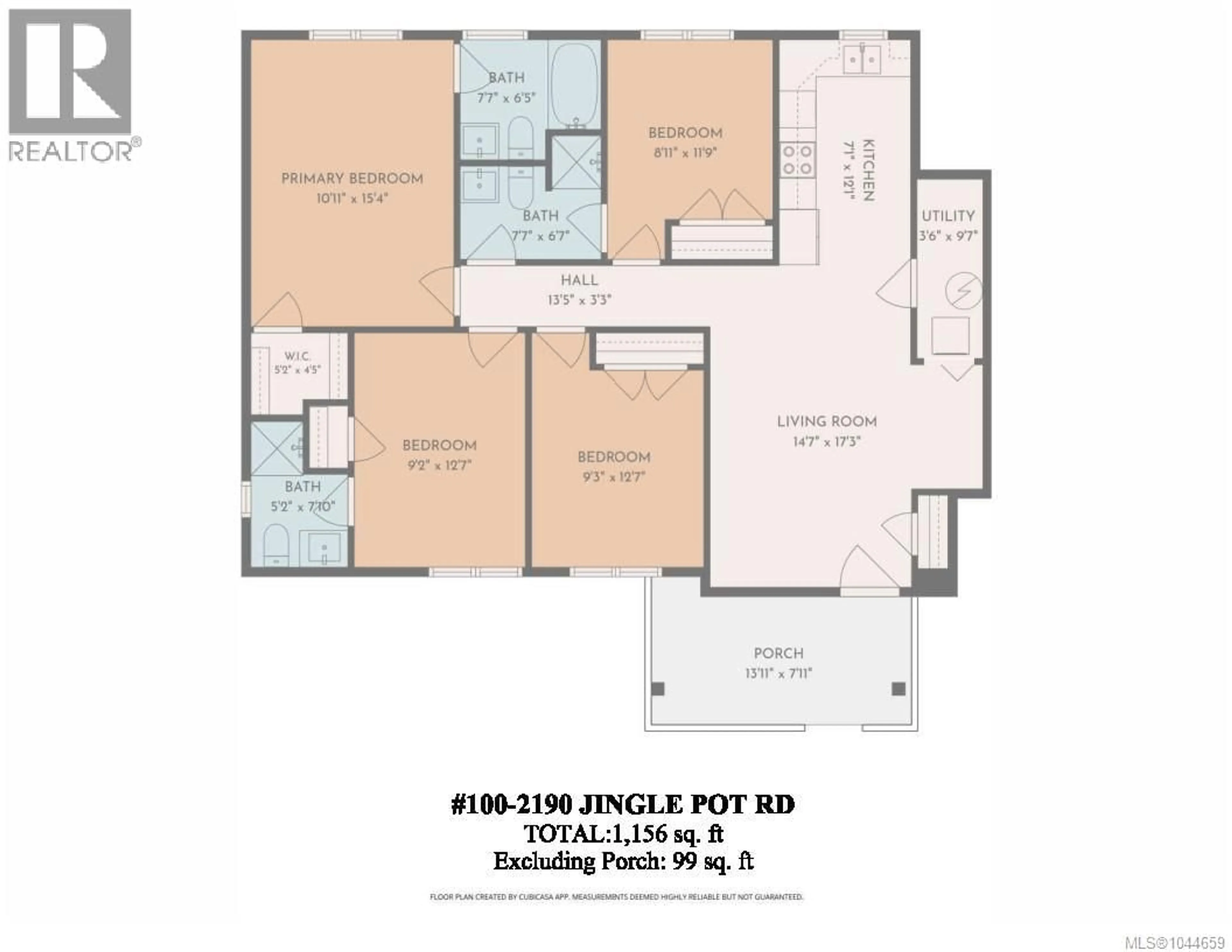 Floor plan for 100 - 2190 JINGLE POT ROAD, Nanaimo British Columbia V9R6J2