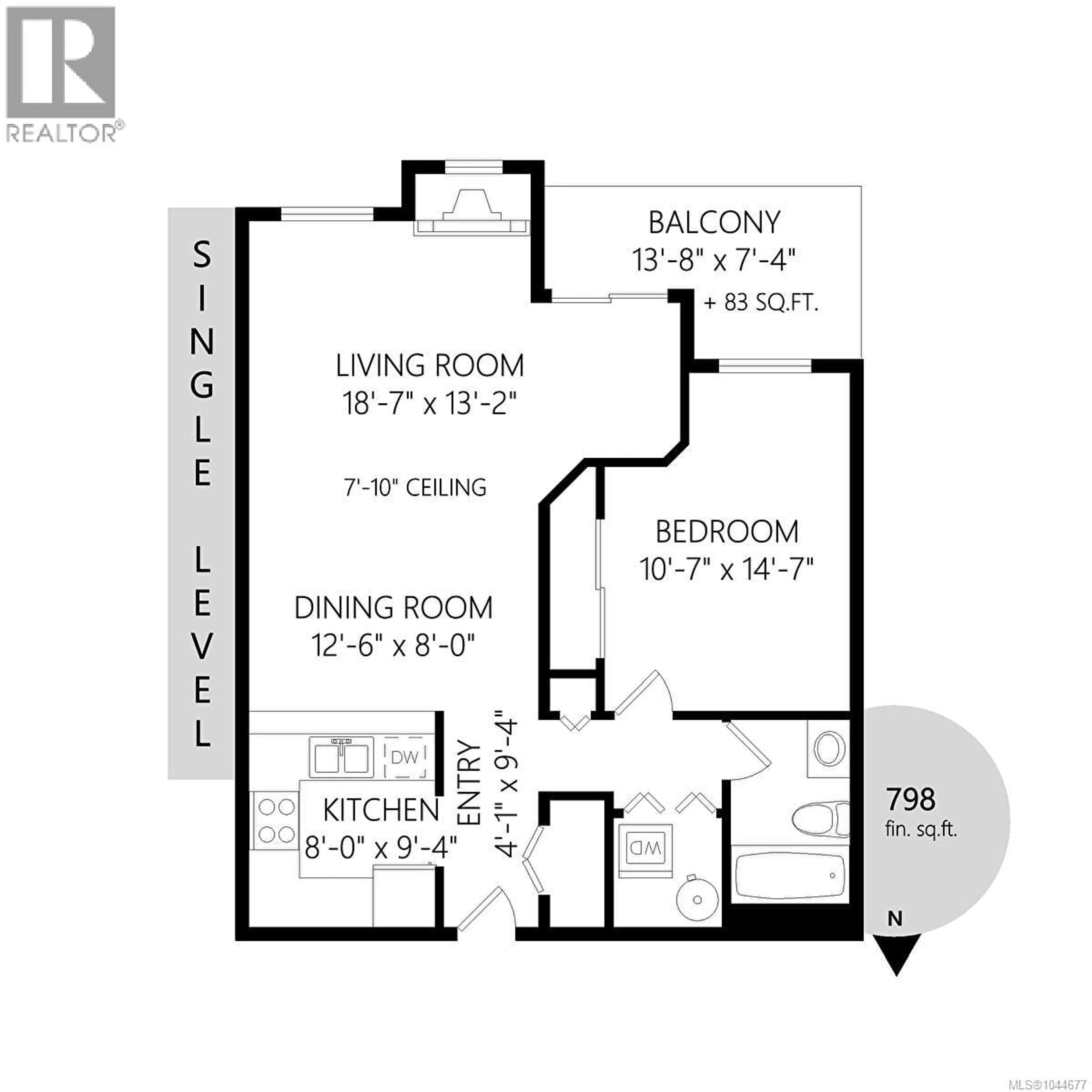 Floor plan for 309 - 1025 MEARES STREET, Victoria British Columbia V8V3J7