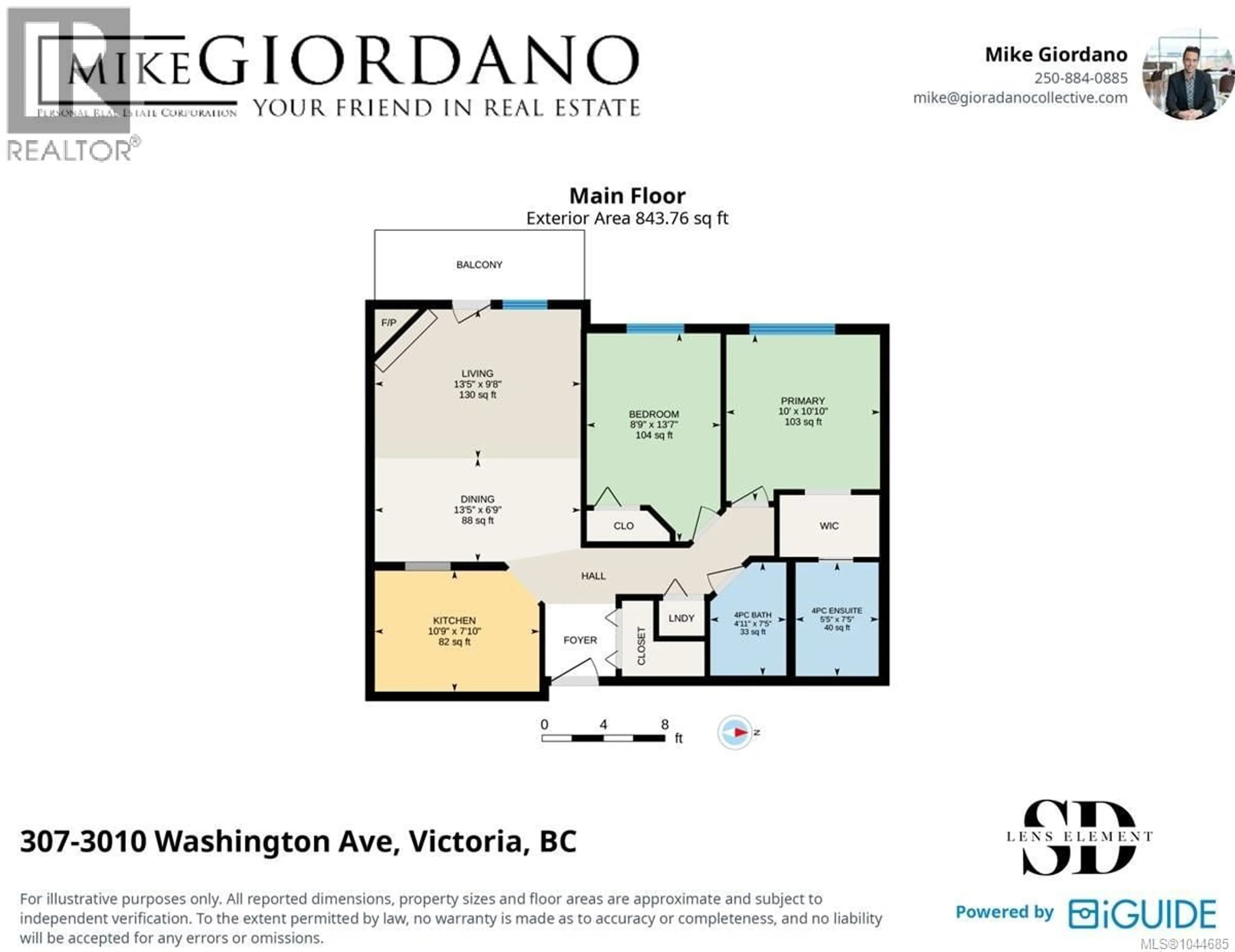 Floor plan for 307 - 3010 WASHINGTON AVENUE, Victoria British Columbia V9A1P6