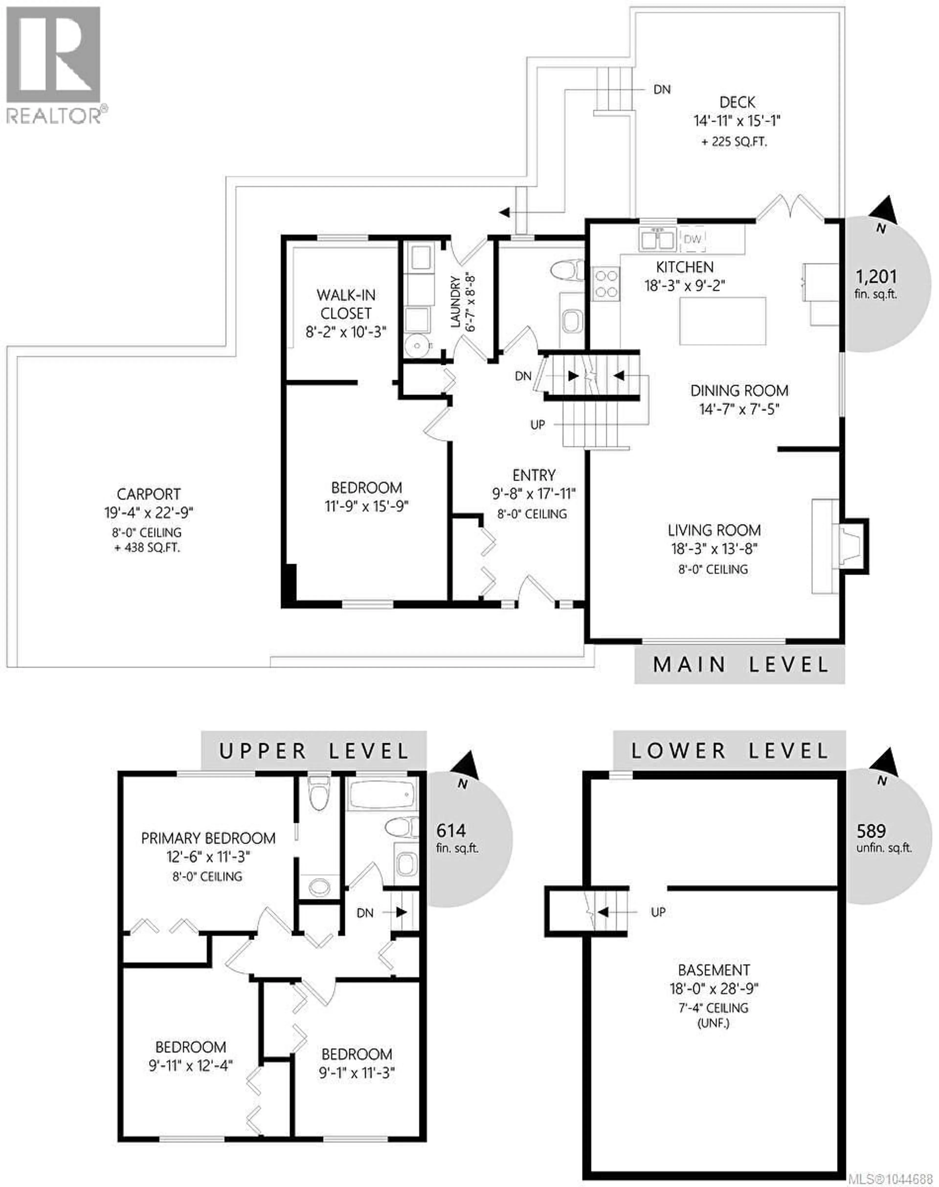 Floor plan for 4167 THORNHILL CRESCENT, Saanich British Columbia V8N5E6