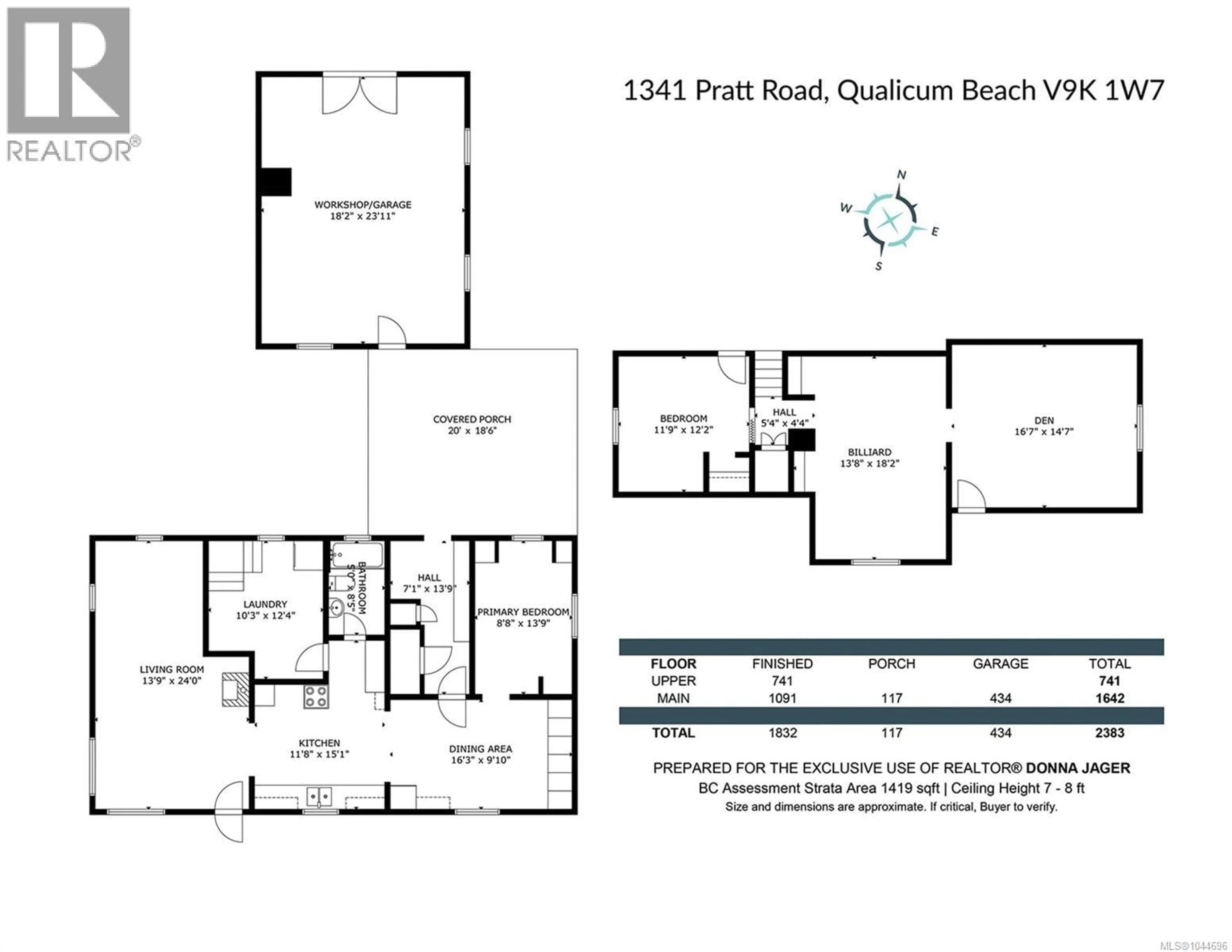 Floor plan for 1341 PRATT ROAD, Hilliers British Columbia V9K1W7