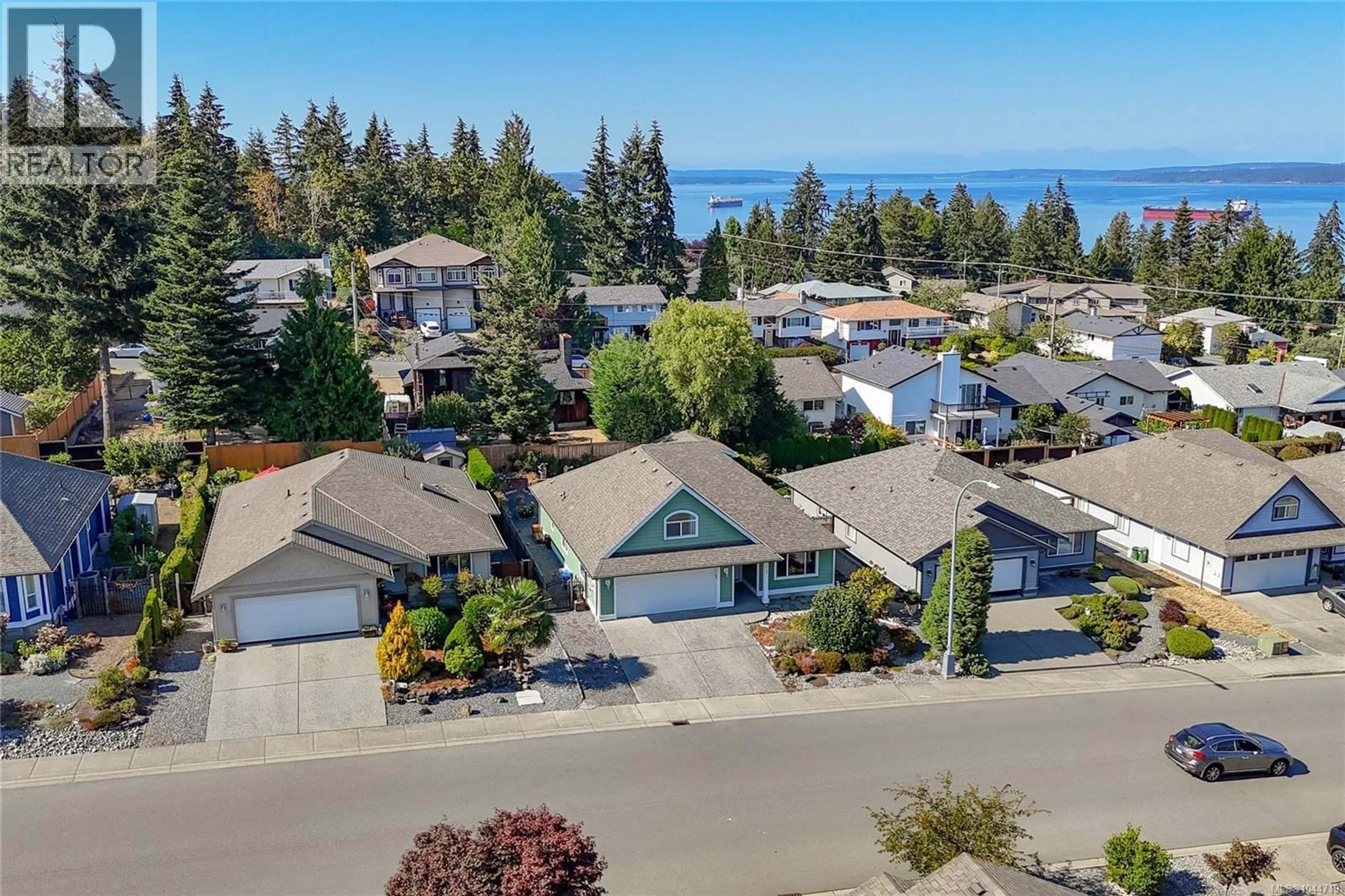 A pic from outside/outdoor area/front of a property/back of a property/a pic from drone, water/lake/river/ocean view for 3273 CREEGAN DRIVE, Chemainus British Columbia V0R1K2