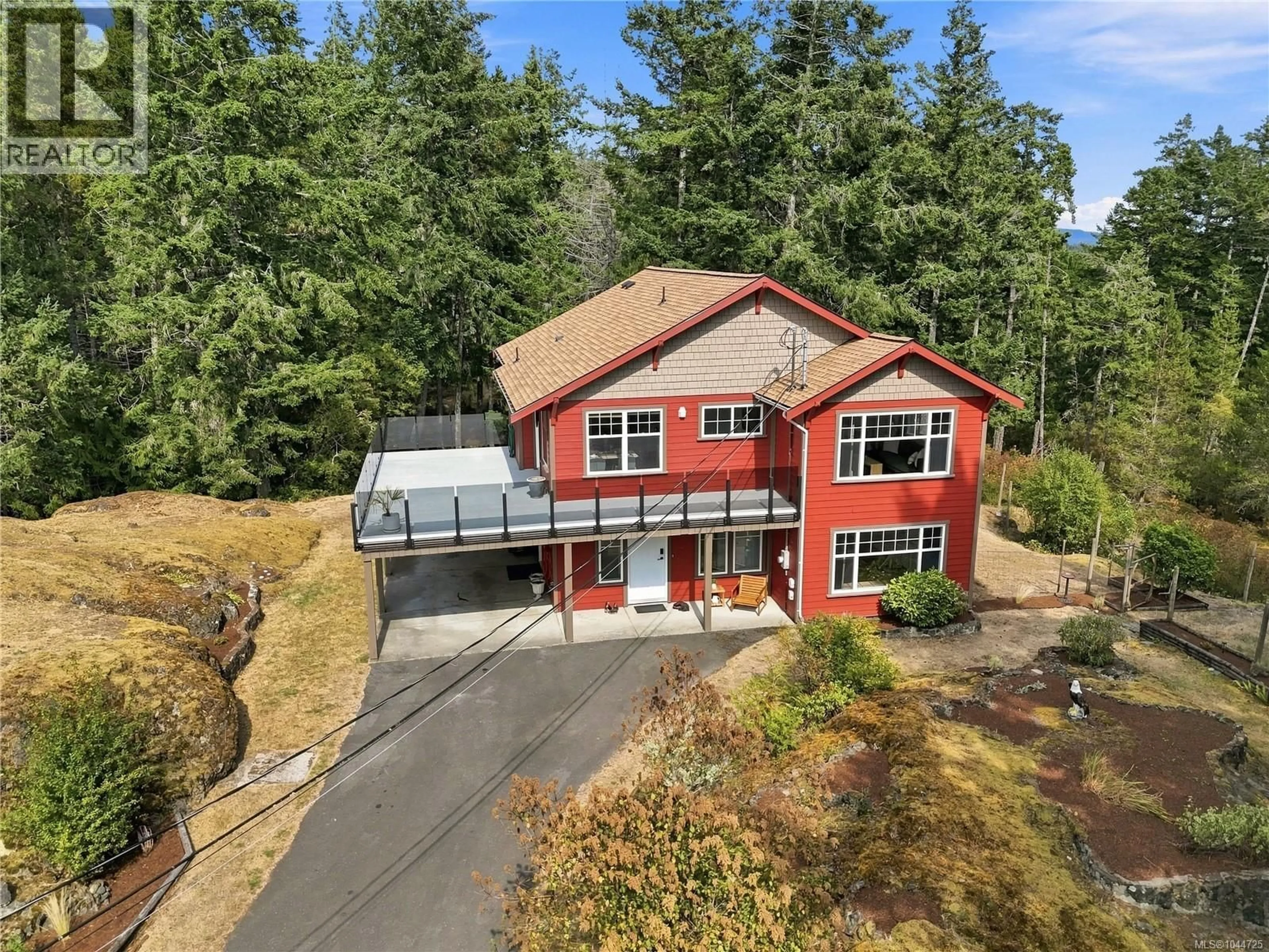 A pic from outside/outdoor area/front of a property/back of a property/a pic from drone, unknown for D - 7806 DALRAE PLACE, Sooke British Columbia V9Z0R1