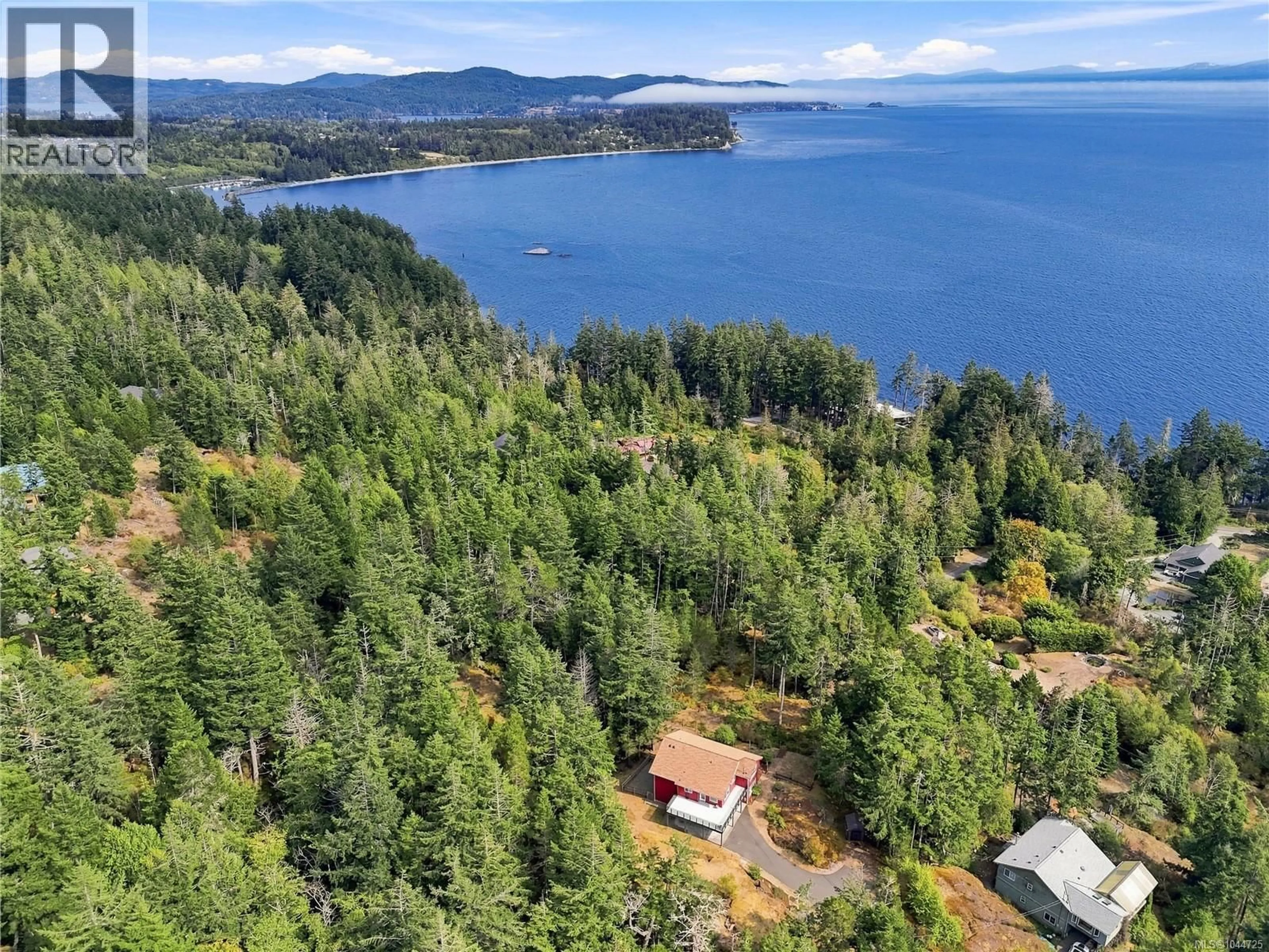 A pic from outside/outdoor area/front of a property/back of a property/a pic from drone, water/lake/river/ocean view for D - 7806 DALRAE PLACE, Sooke British Columbia V9Z0R1