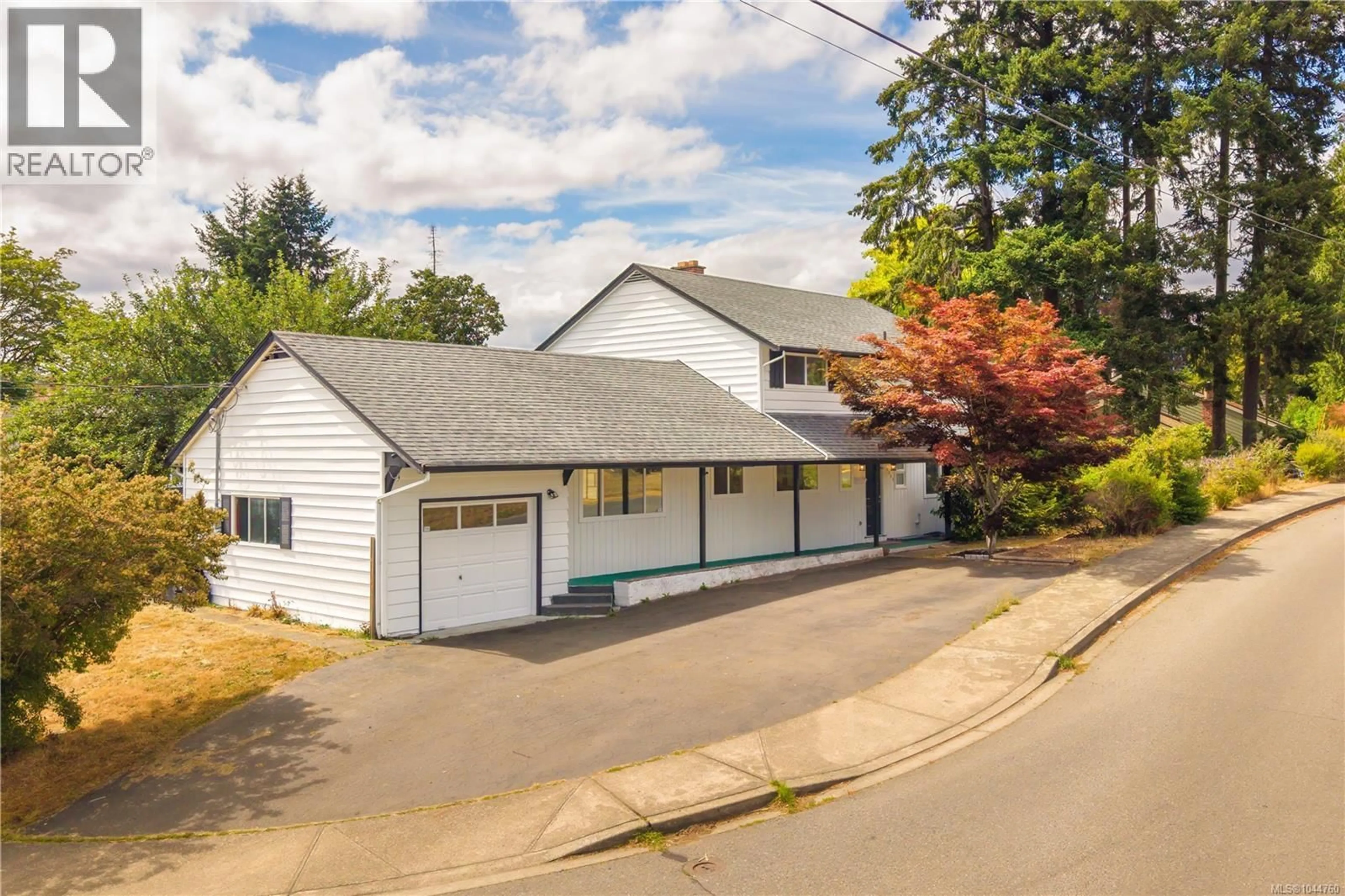 A pic from outside/outdoor area/front of a property/back of a property/a pic from drone, street for 5892 JAYNES ROAD, Duncan British Columbia V9L3C1