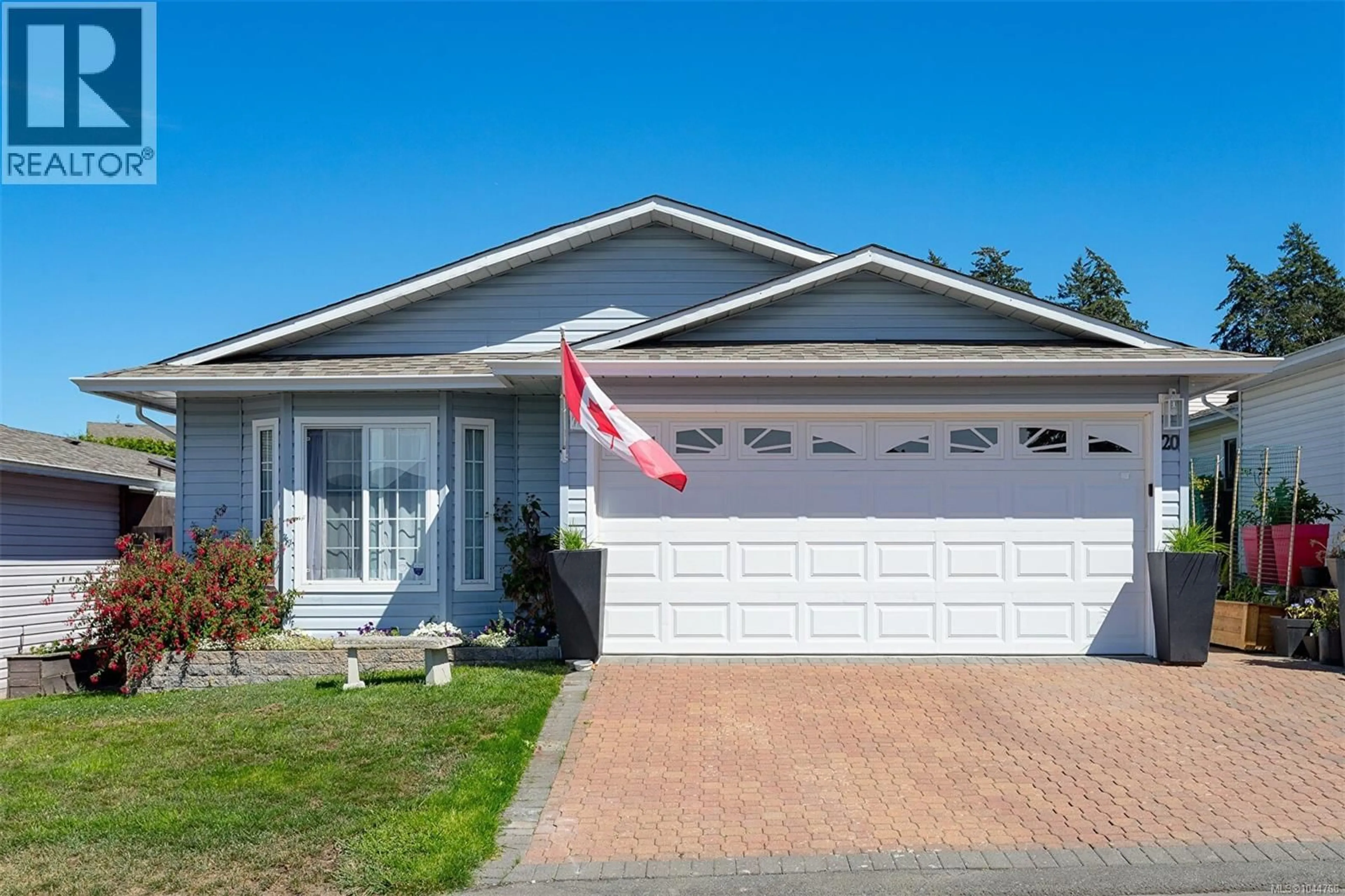 Home with vinyl exterior material, street for 20 EAGLE LANE, View Royal British Columbia V9A7M2