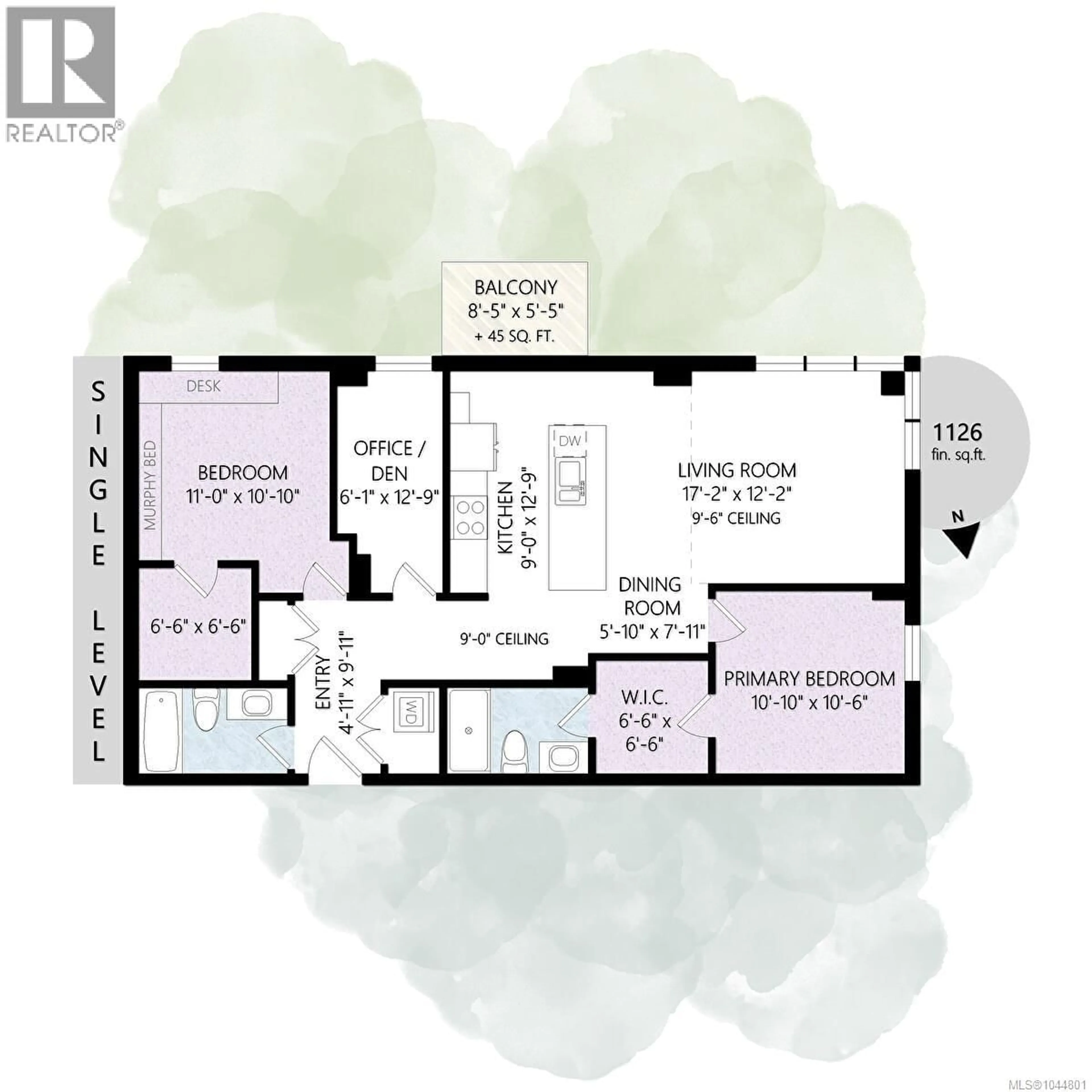 Floor plan for S404 - 1411 COOK STREET, Victoria British Columbia V8V0E8