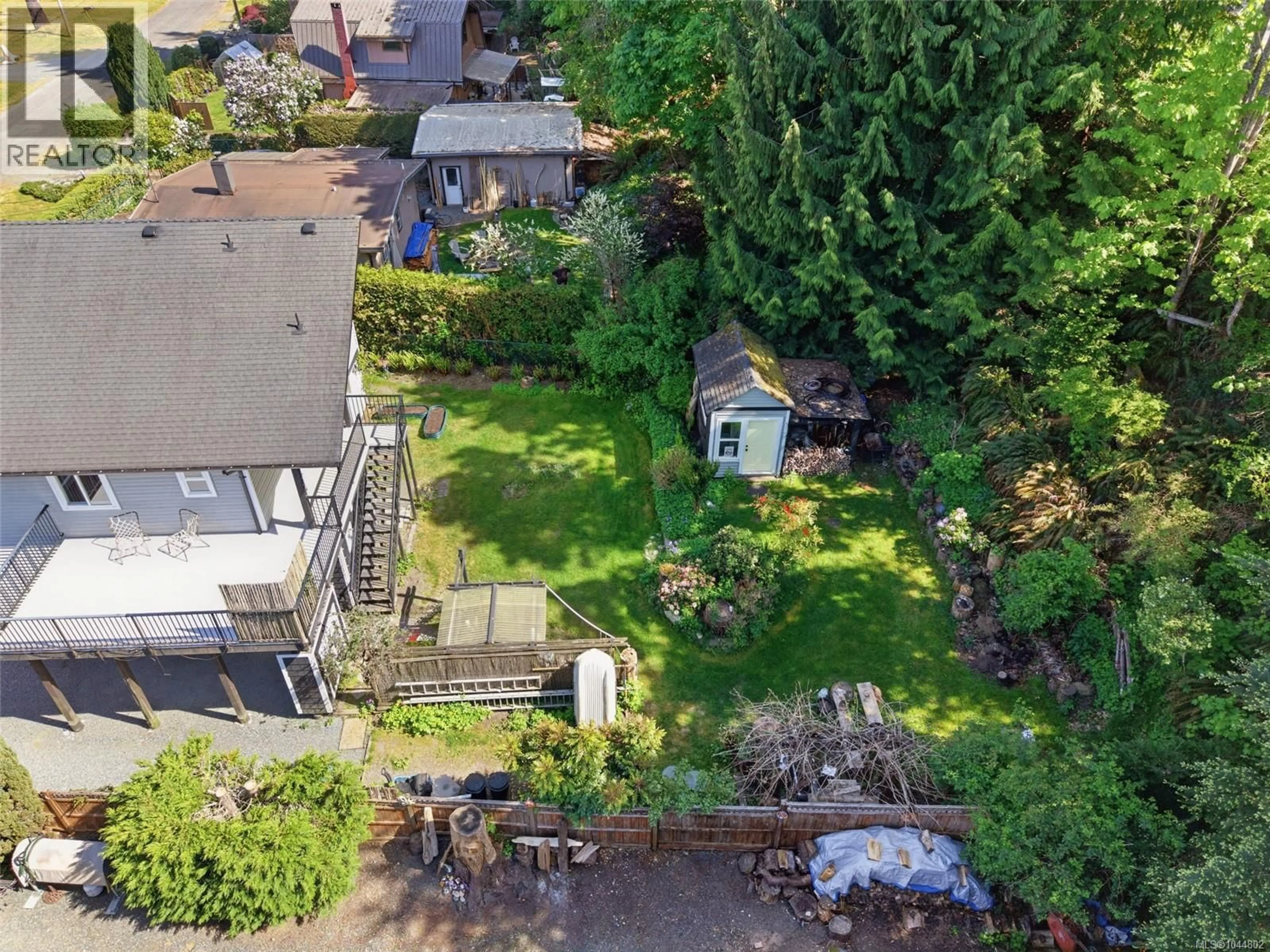 A pic from outside/outdoor area/front of a property/back of a property/a pic from drone, street for 3970 BOVANIS ROAD, Bowser British Columbia V0R1G0