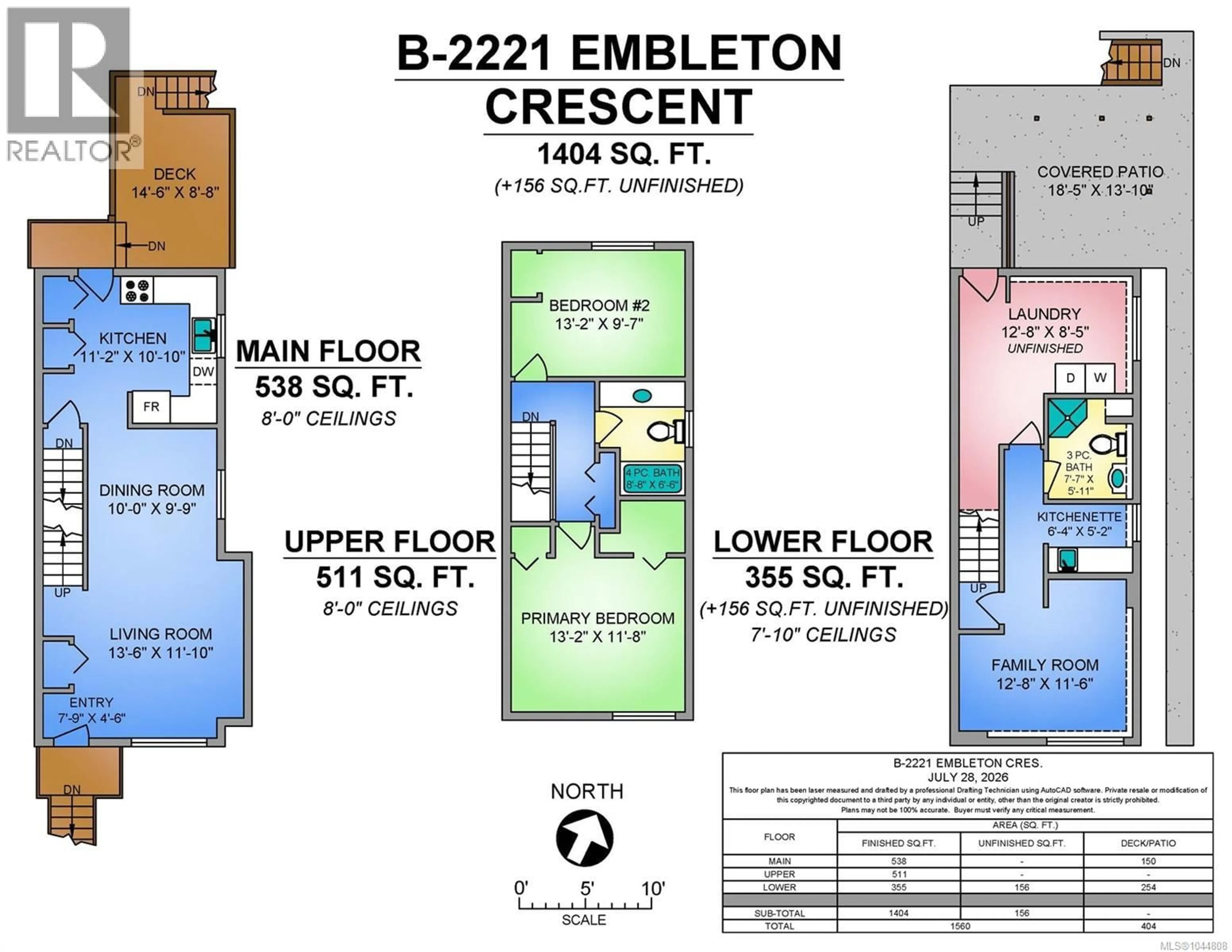 Floor plan for B - 2221 EMBLETON CRESCENT, Courtenay British Columbia V9M8W9