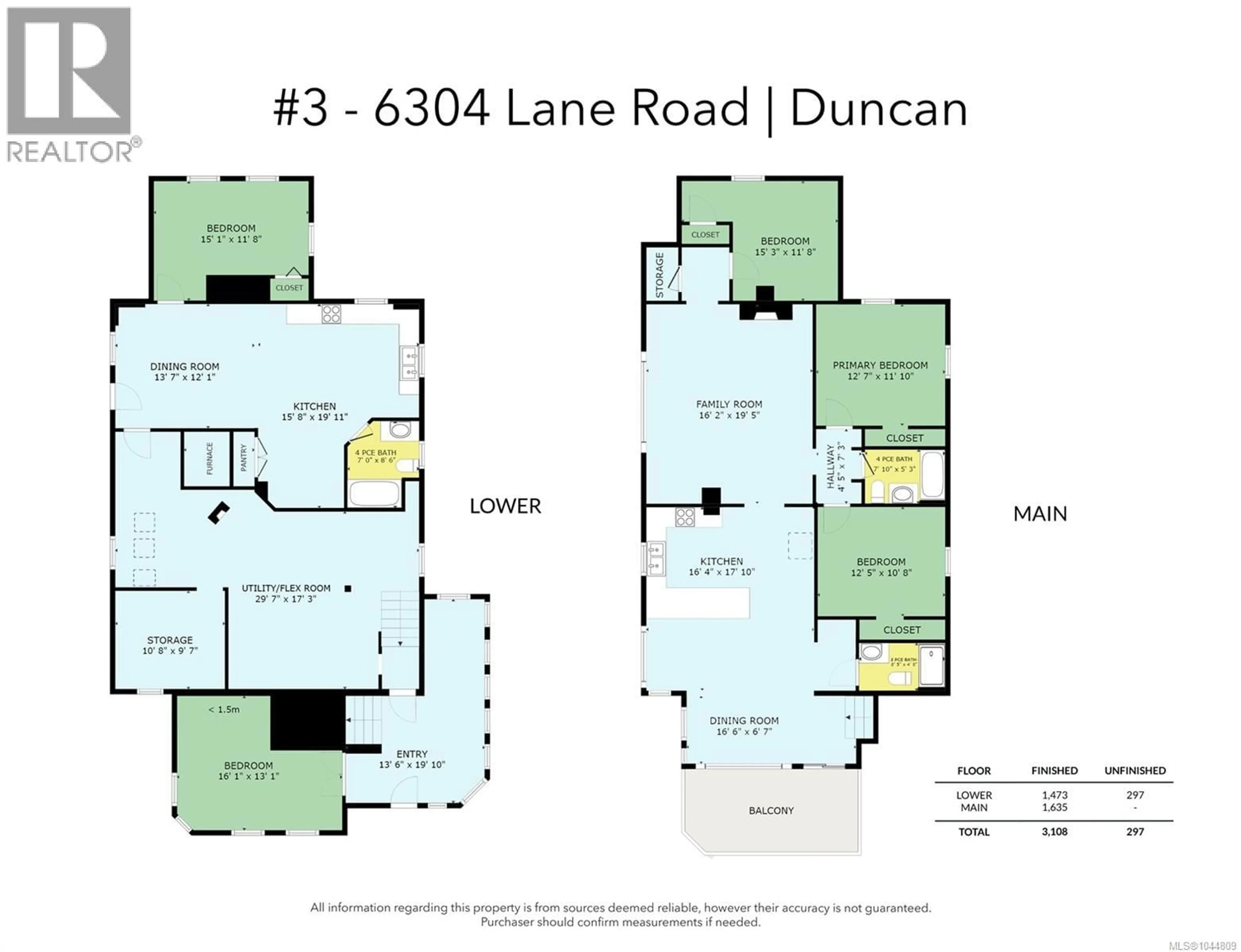 Floor plan for 3 - 6304 LANE ROAD, Duncan British Columbia V9L3T1