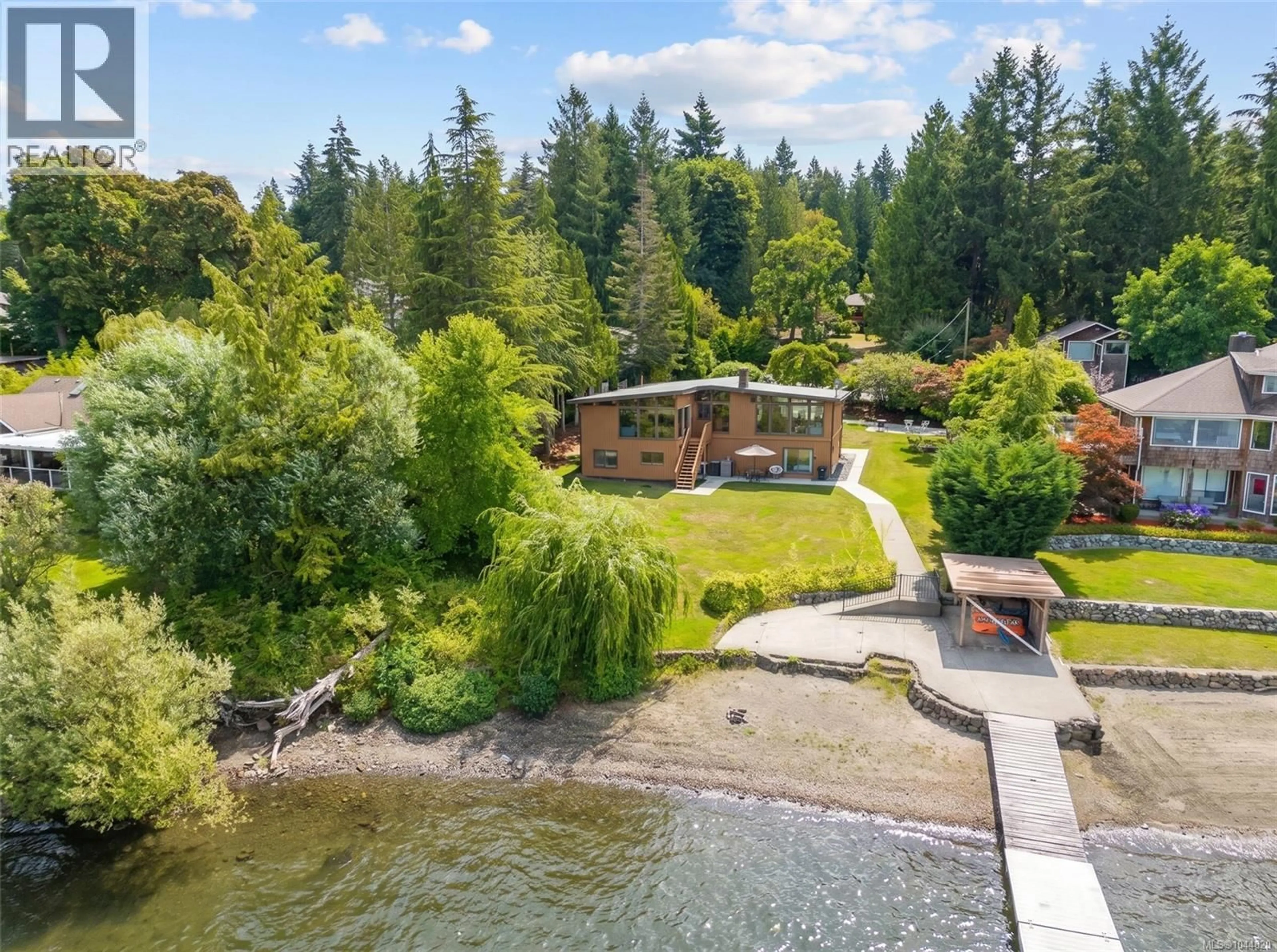 A pic from outside/outdoor area/front of a property/back of a property/a pic from drone, water/lake/river/ocean view for 8935 FABER ROAD, Port Alberni British Columbia V9Y9B9