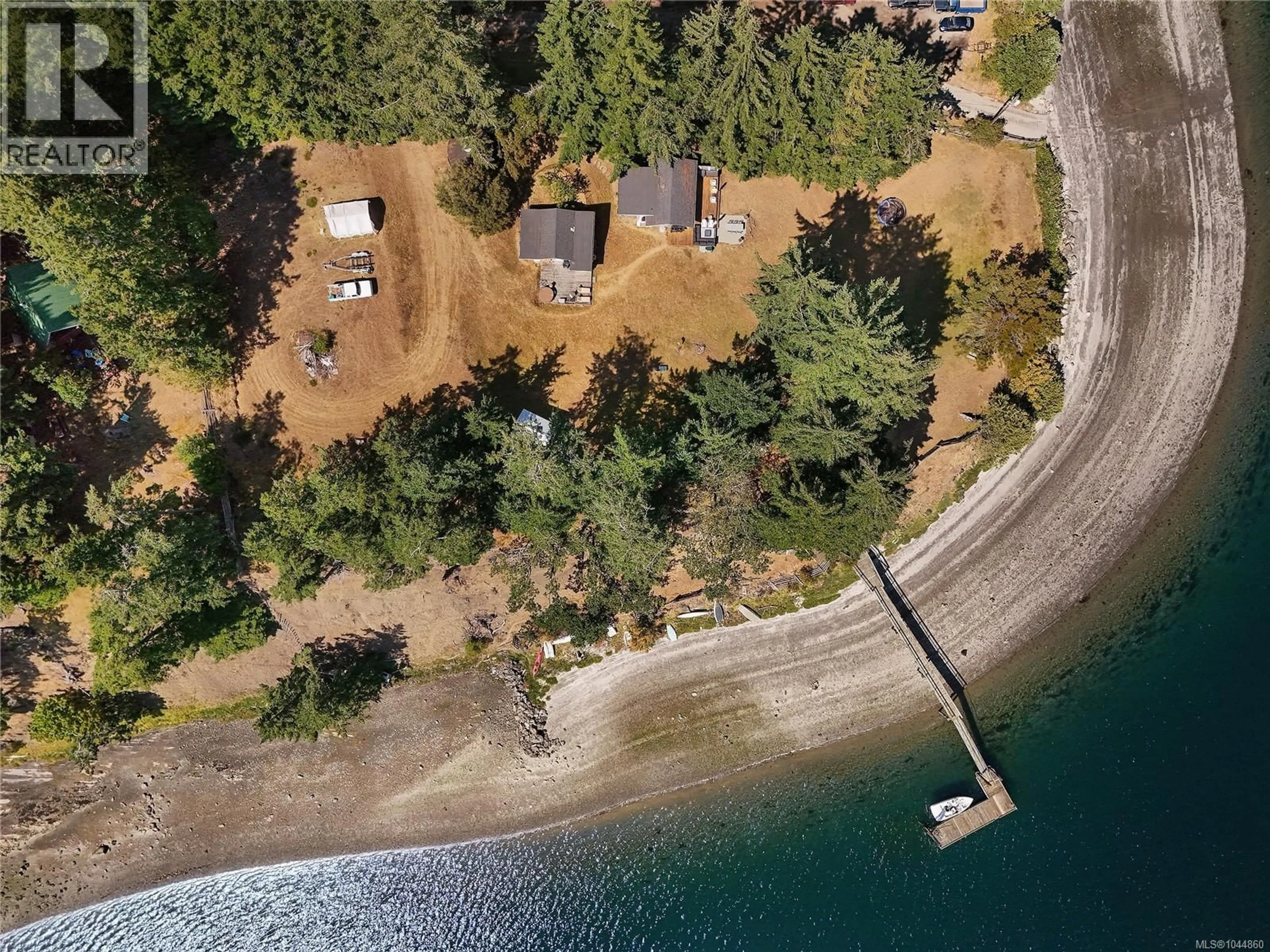 A pic from outside/outdoor area/front of a property/back of a property/a pic from drone, water/lake/river/ocean view for 774&776 STEWARD DRIVE, Mayne Island British Columbia V0N2J2