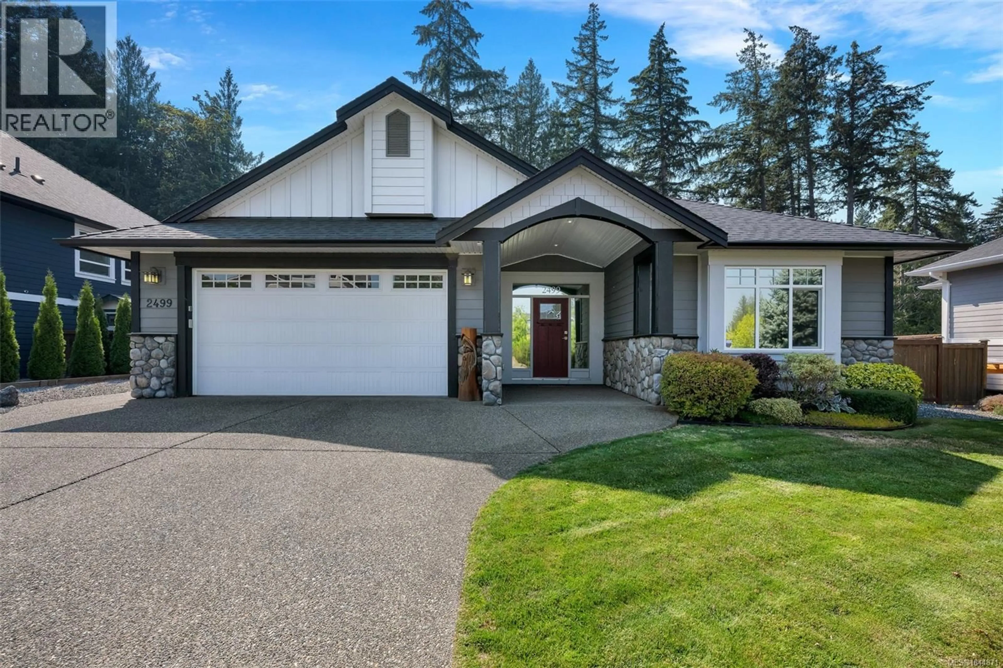 Home with vinyl exterior material, street for 2499 BLAIRGOWRIE ROAD, Mill Bay British Columbia V0R2P1