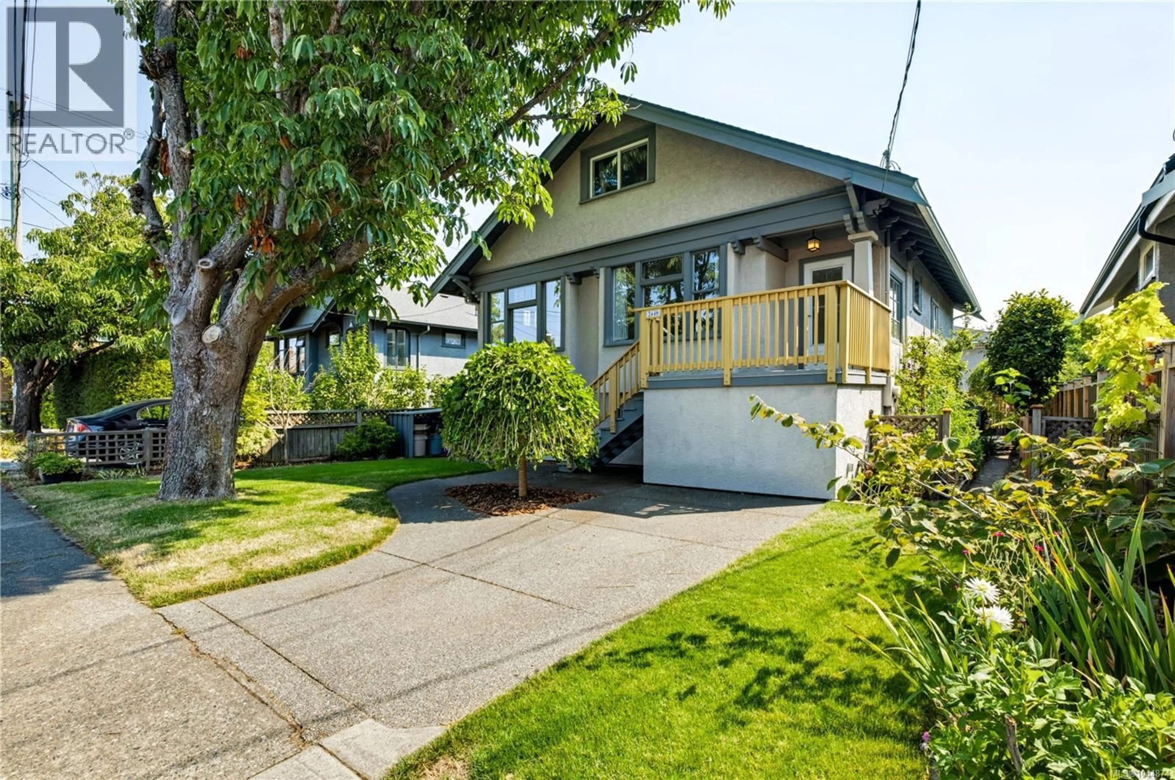 Home with vinyl exterior material, street for 2449 OREGON AVENUE, Victoria British Columbia V8R3V8