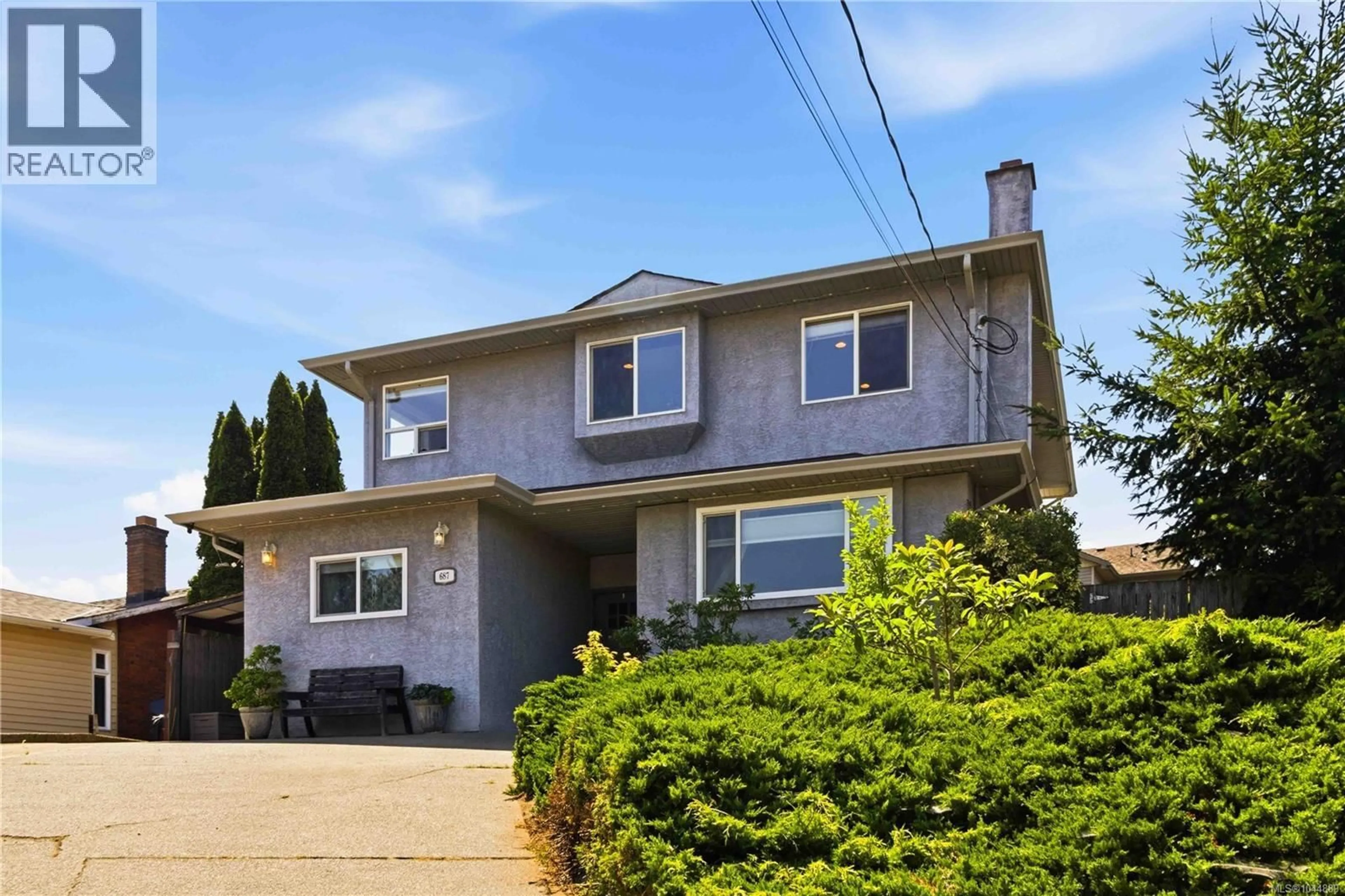 Home with vinyl exterior material, street for 687 DAYMEER PLACE, Langford British Columbia V9B5M4