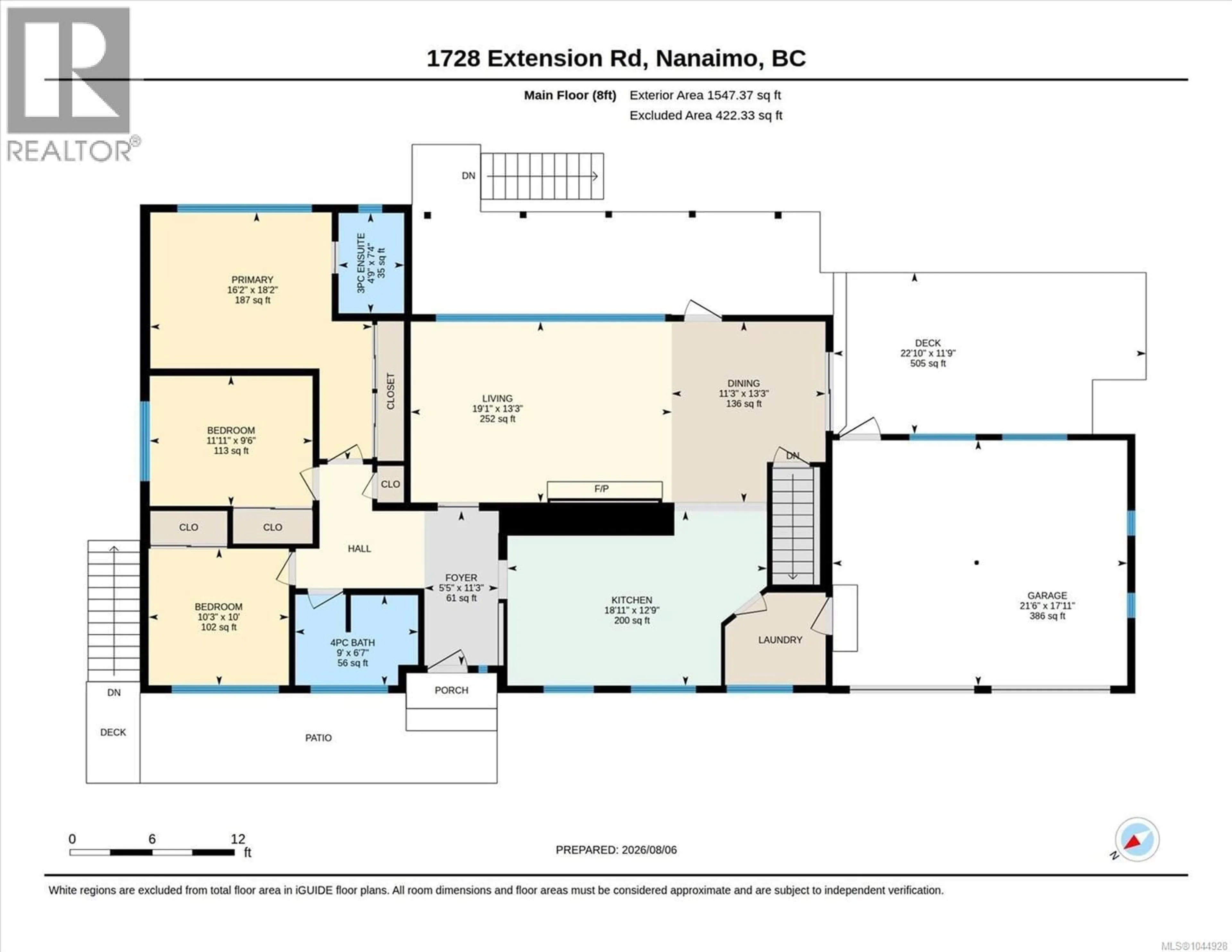 Floor plan for 1728 EXTENSION ROAD, Nanaimo British Columbia V9X1C7