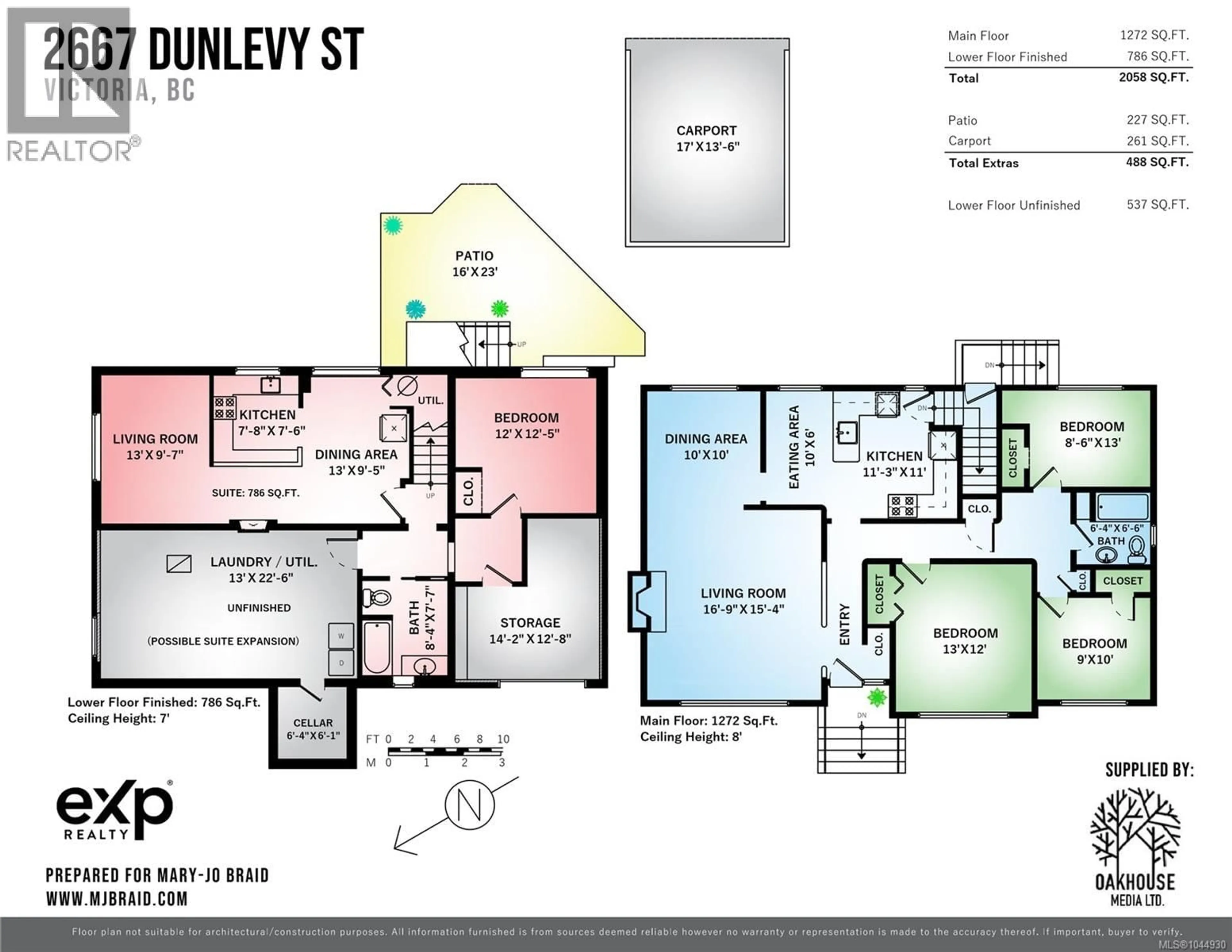 Floor plan for 2667 DUNLEVY STREET, Oak Bay British Columbia V8R5Z3