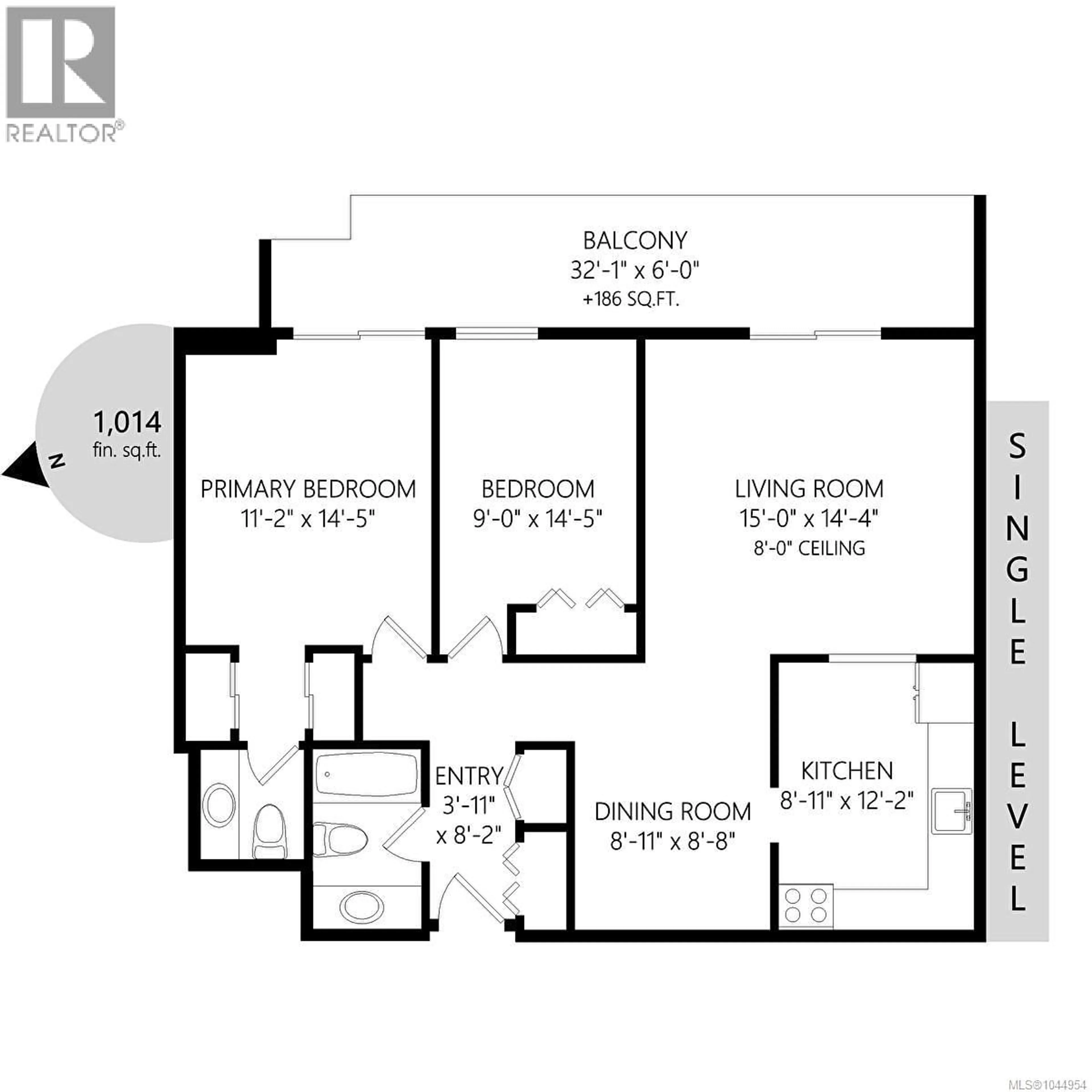 Floor plan for 312 - 1545 PANDORA AVENUE, Victoria British Columbia V8R6R1
