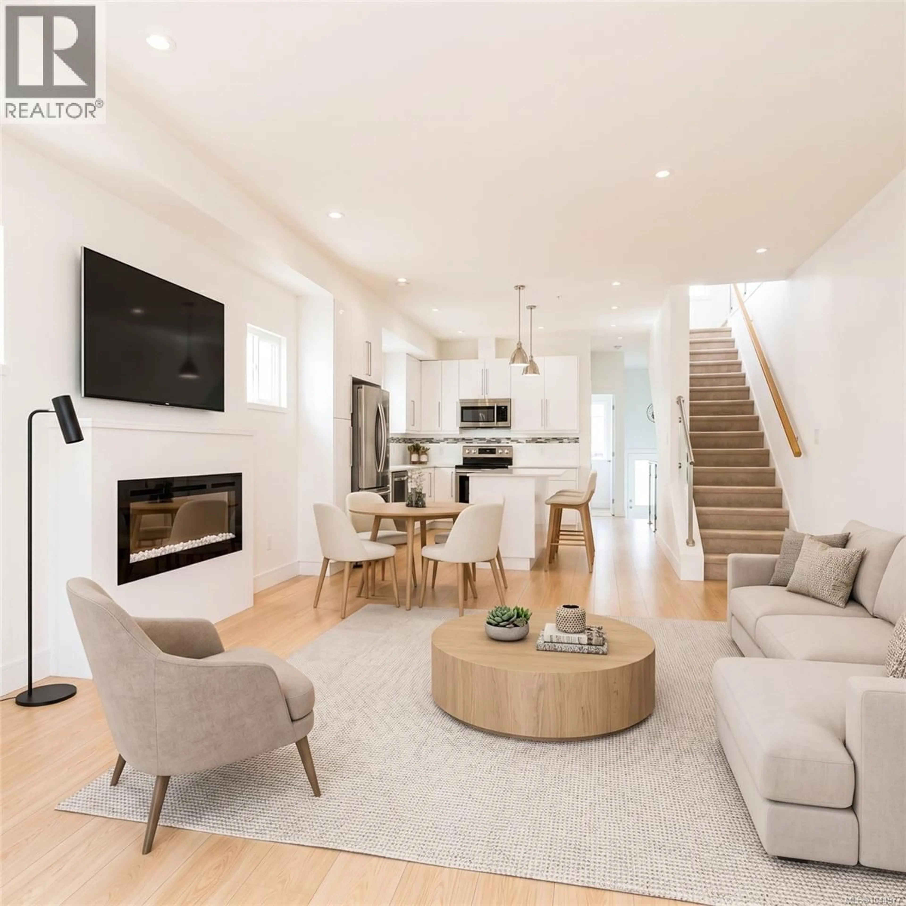 Living room with furniture, wood/laminate floor for 157 - 300 PHELPS AVENUE, Langford British Columbia V9B6L3