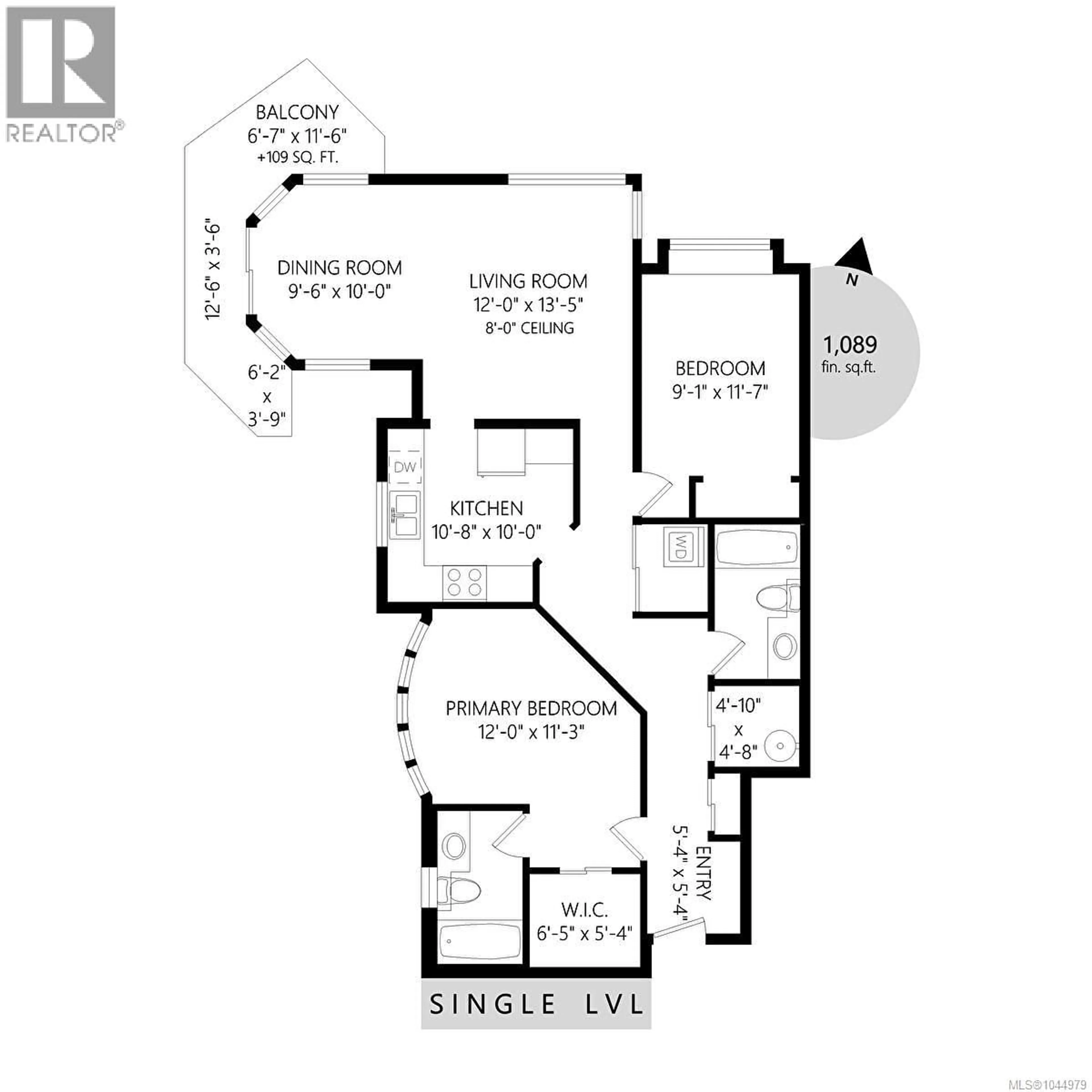 Floor plan for 101 - 1220 FORT STREET, Victoria British Columbia V8V3L2