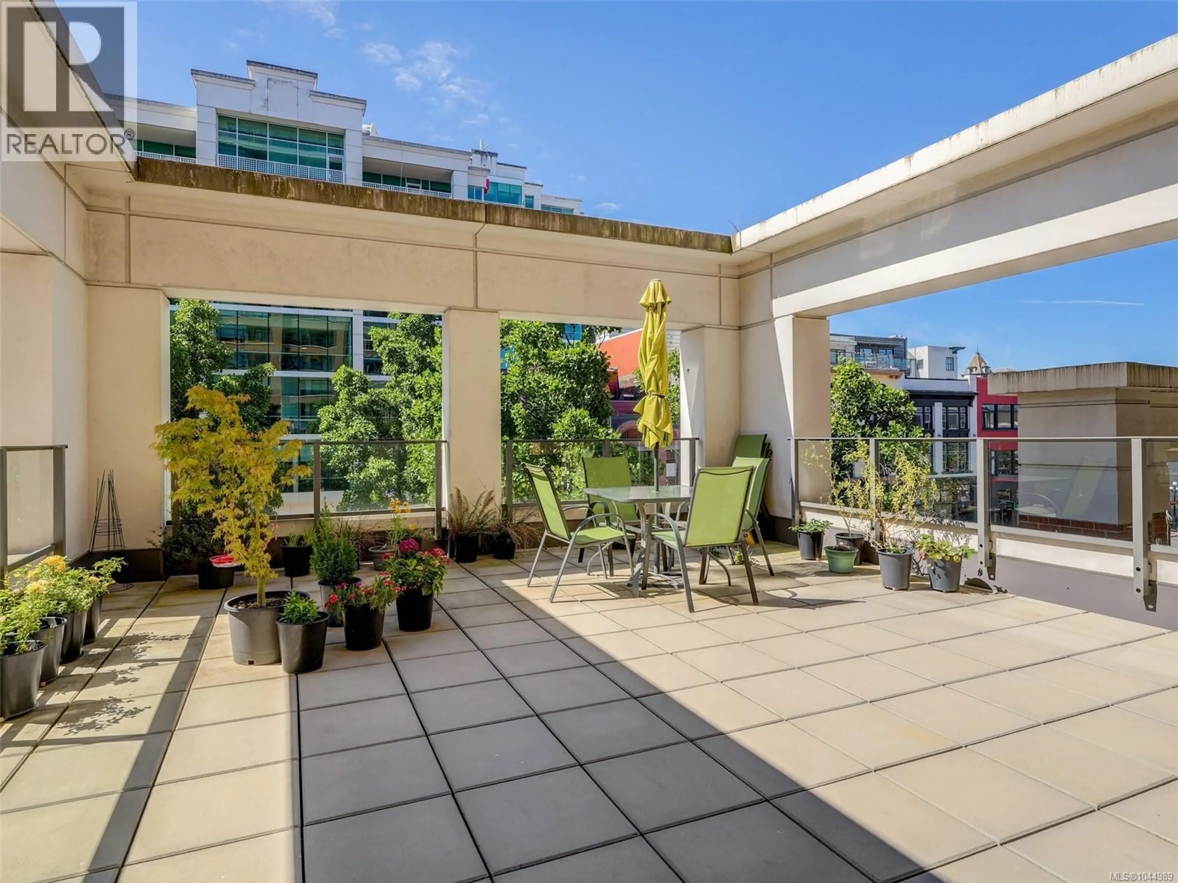 Patio, city buildings view from balcony for 307 - 728 YATES STREET, Victoria British Columbia V8W0C8