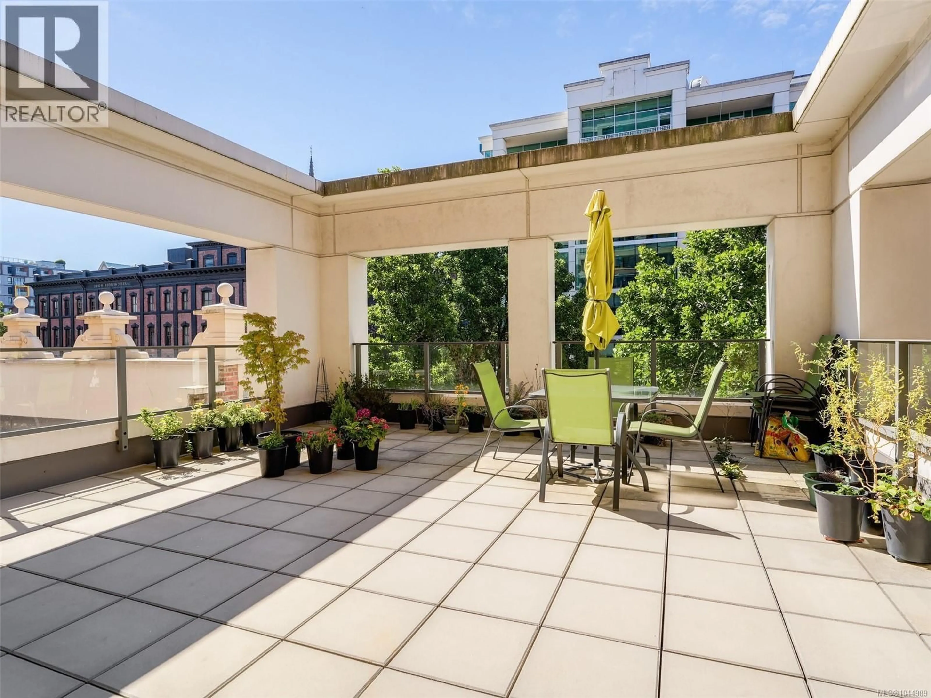 Patio, city buildings view from balcony for 307 - 728 YATES STREET, Victoria British Columbia V8W0C8