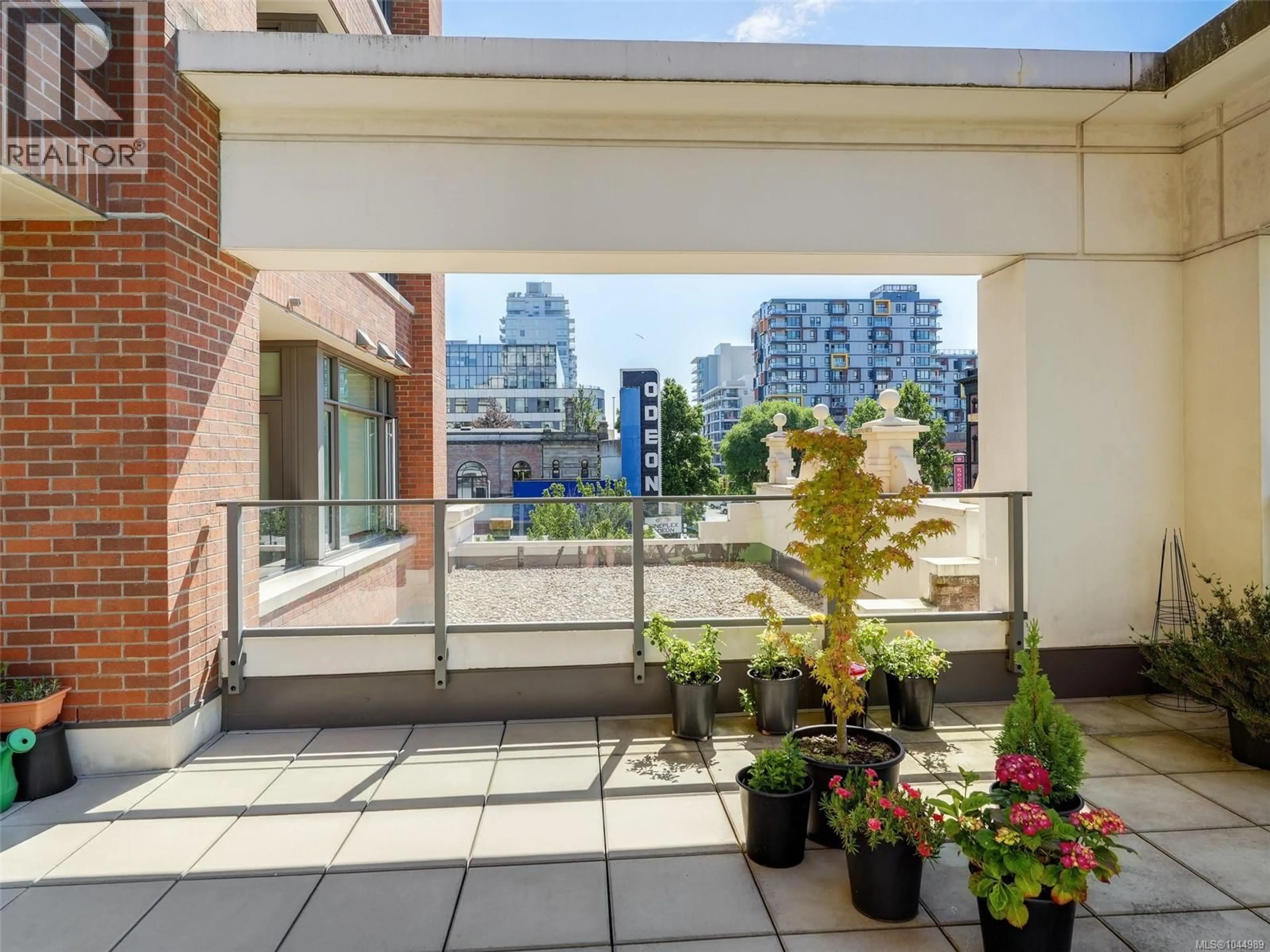 Patio, city buildings view from balcony for 307 - 728 YATES STREET, Victoria British Columbia V8W0C8