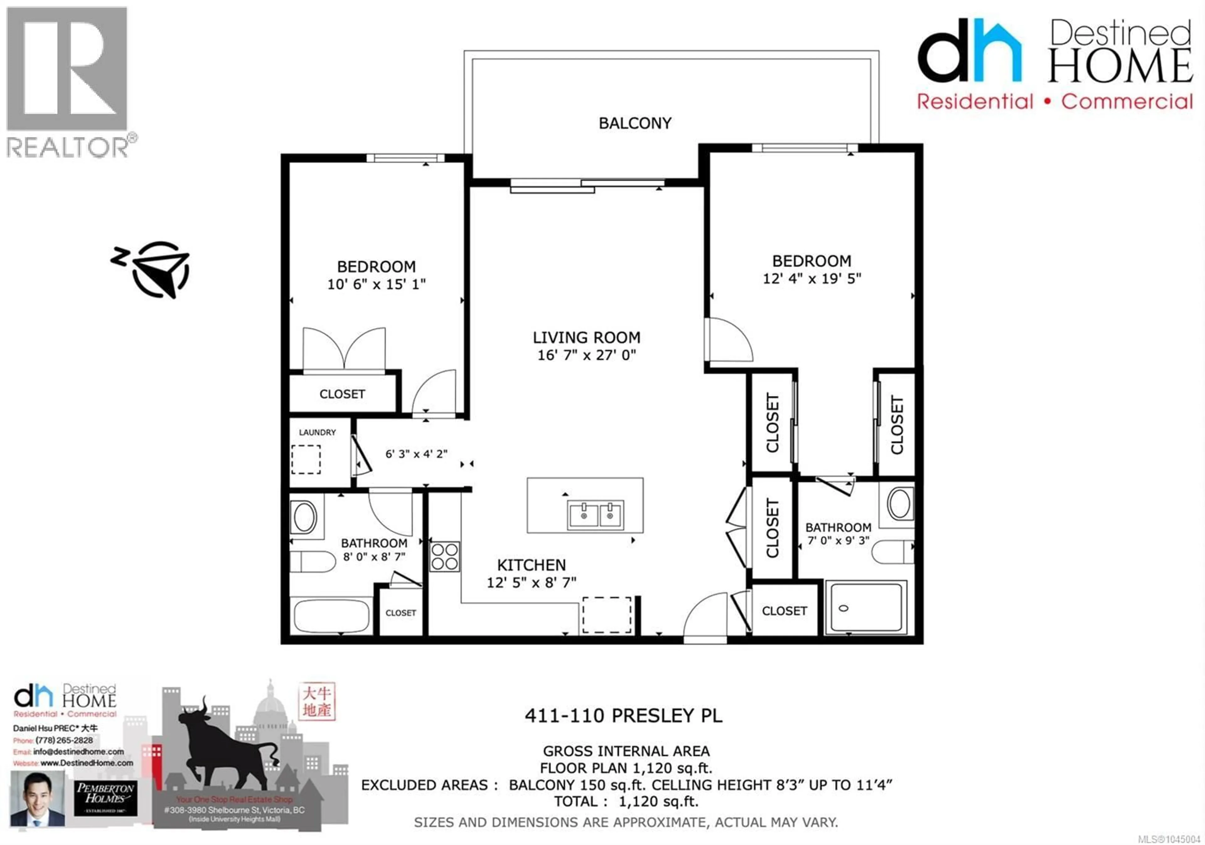 Floor plan for 411 - 110 PRESLEY PLACE, View Royal British Columbia V9B0H5