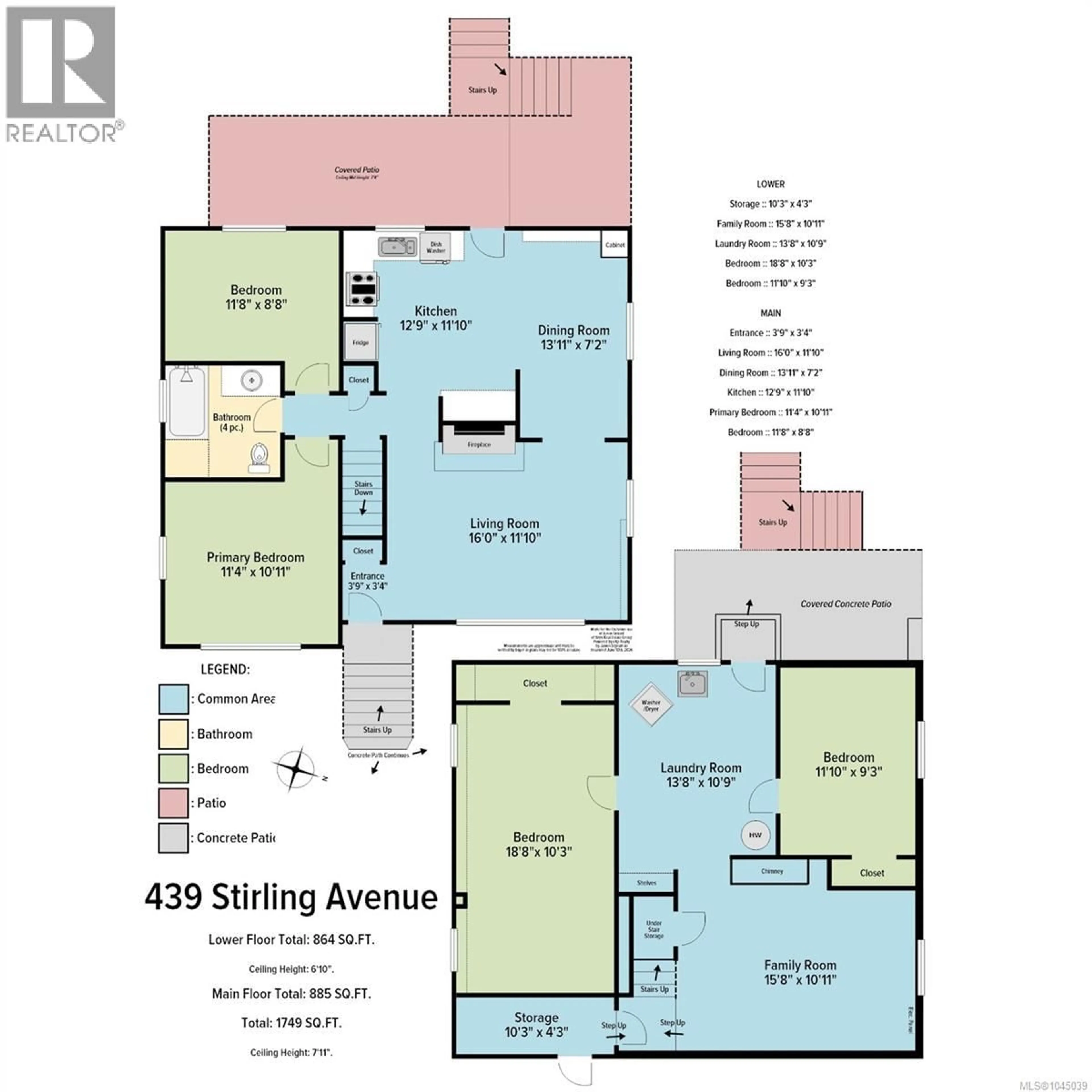 Floor plan for 439 STIRLING AVENUE, Nanaimo British Columbia V9R4C3