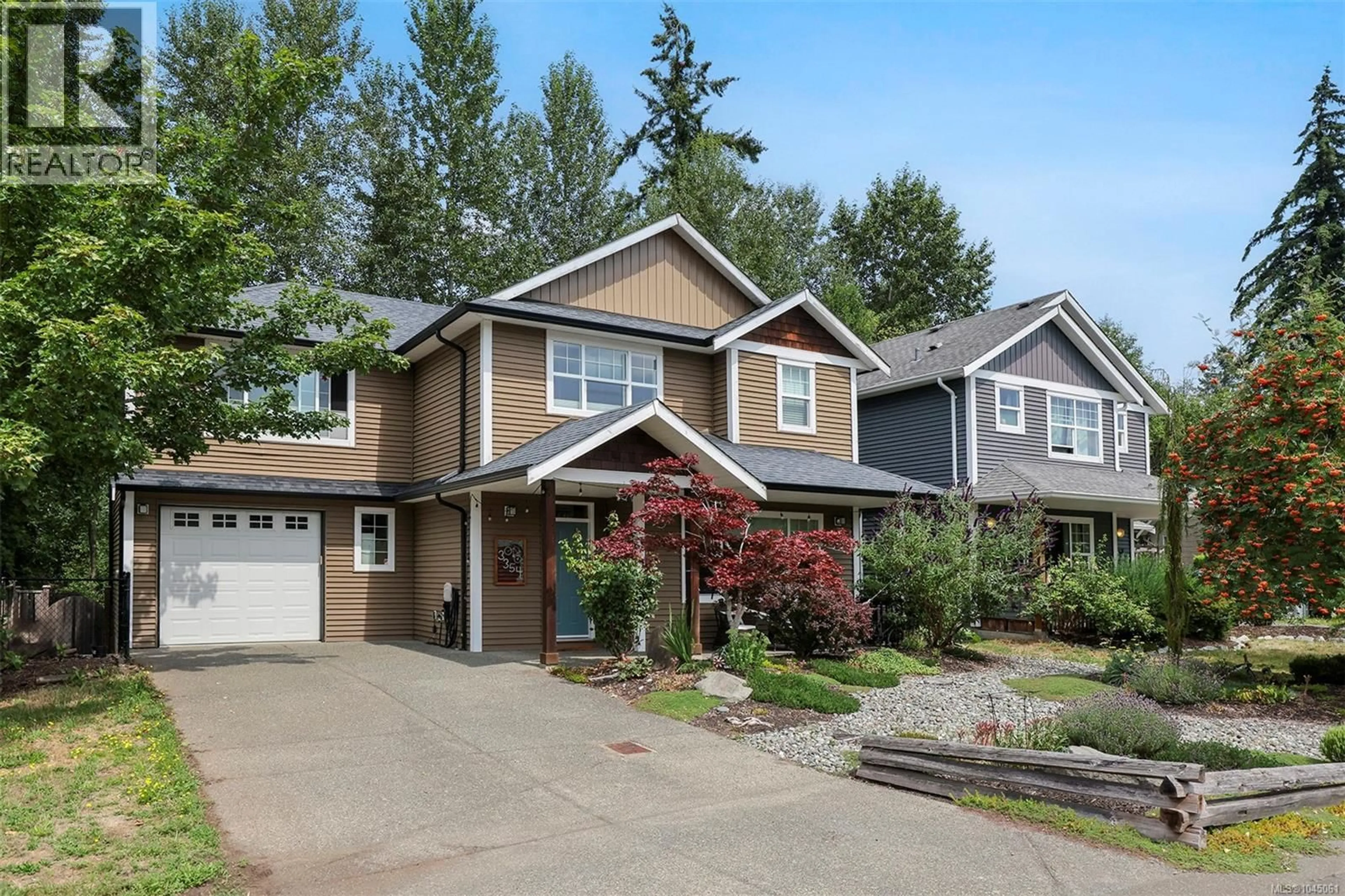 Home with vinyl exterior material, street for 3354 CONISTON CRESCENT, Cumberland British Columbia V0R1S0