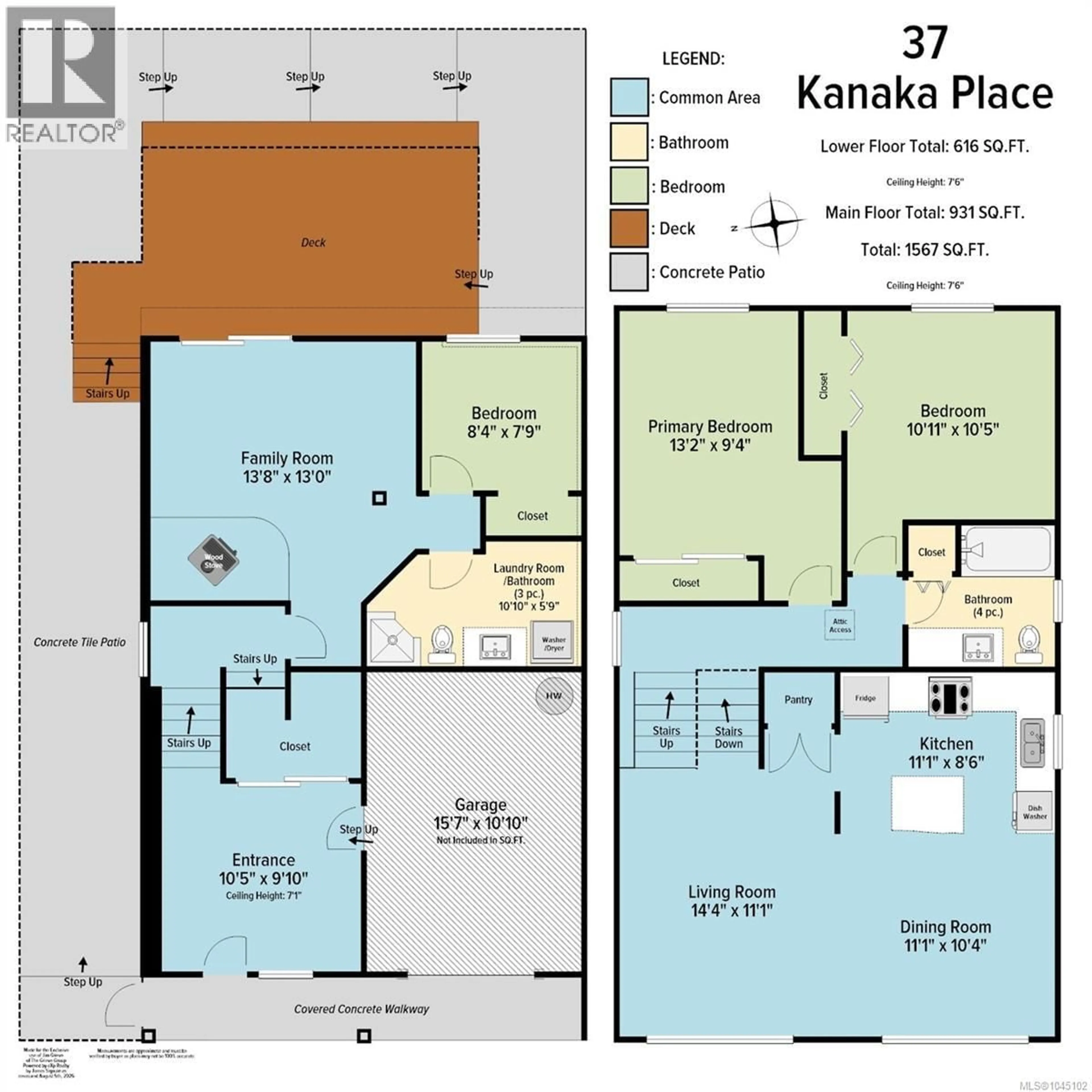Floor plan for 37 KANAKA PLACE, Nanaimo British Columbia V9T5B7