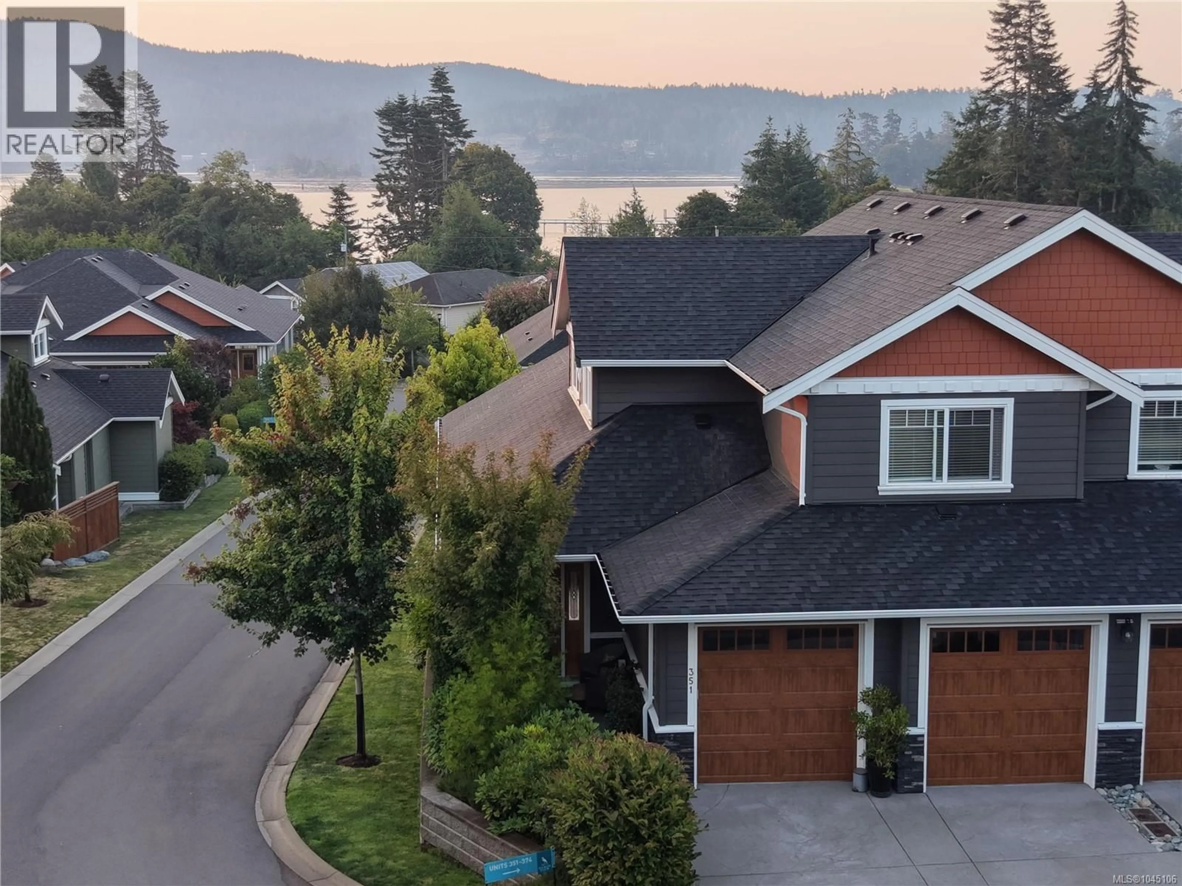 A pic from outside/outdoor area/front of a property/back of a property/a pic from drone, water/lake/river/ocean view for 351 - 6995 NORDIN ROAD, Sooke British Columbia V9Z1L4