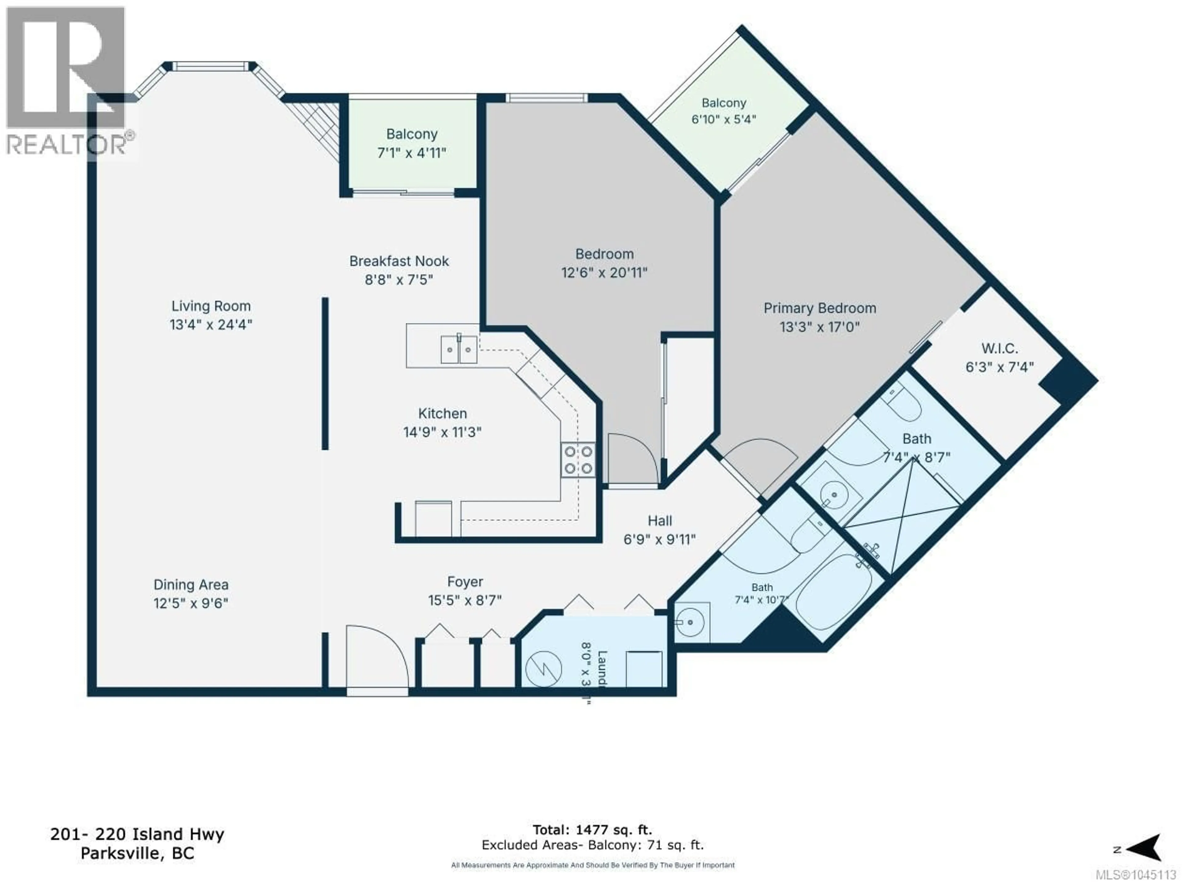 Floor plan for 201 - 220 ISLAND HIGHWAY WEST, Parksville British Columbia V9P2P3